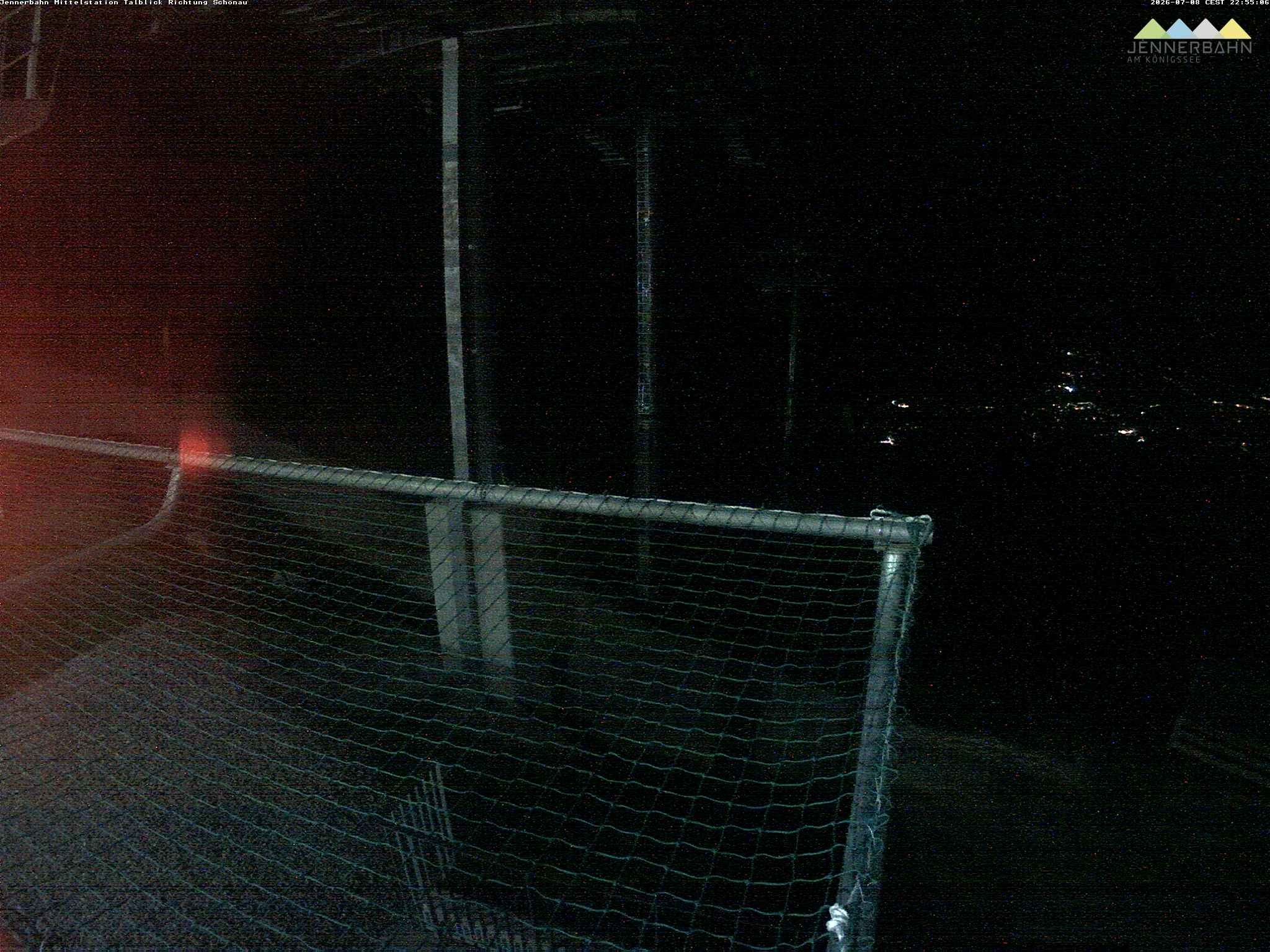 Archiv Foto Webcam Blick von der Mittelstation der Jennerbahn