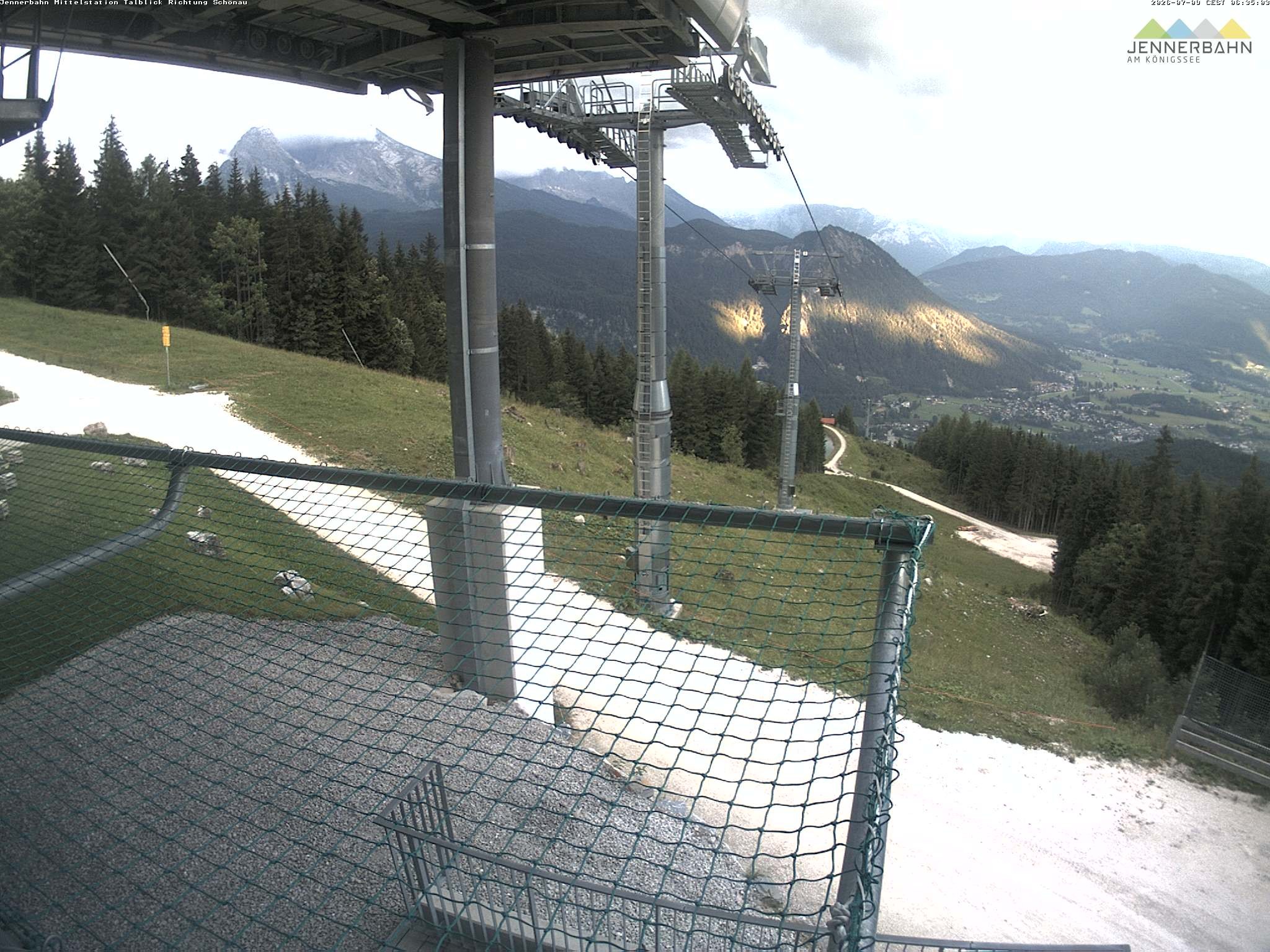 Archiv Foto Webcam Blick von der Mittelstation der Jennerbahn