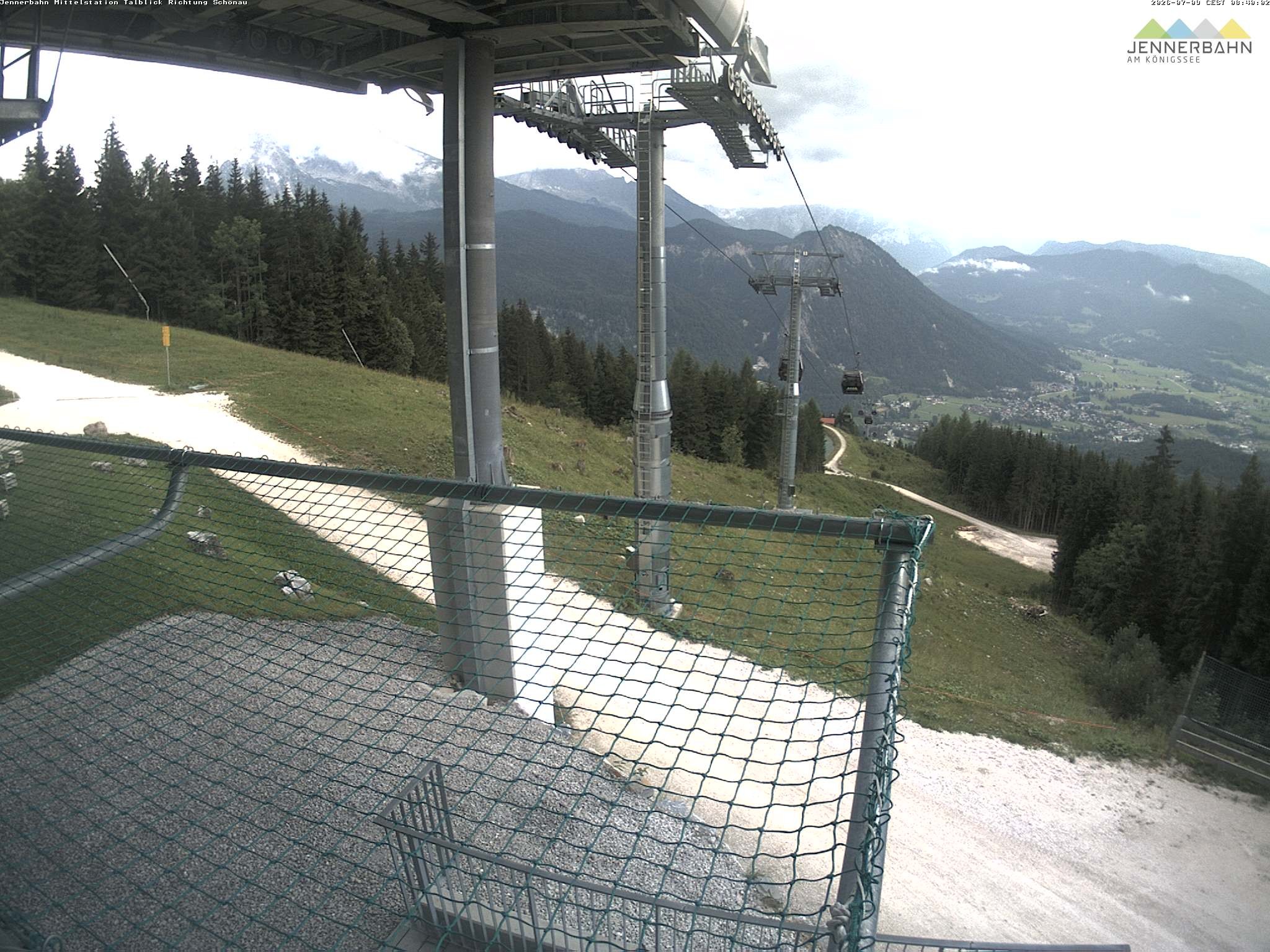 Archiv Foto Webcam Blick von der Mittelstation der Jennerbahn