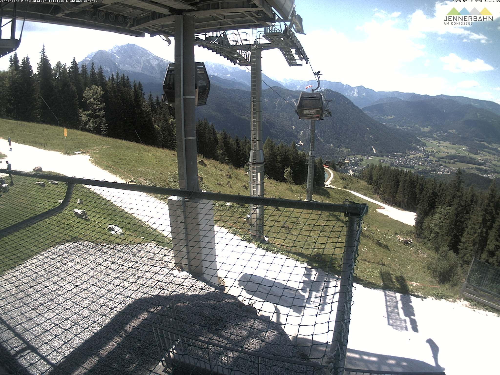 Archiv Foto Webcam Blick von der Mittelstation der Jennerbahn