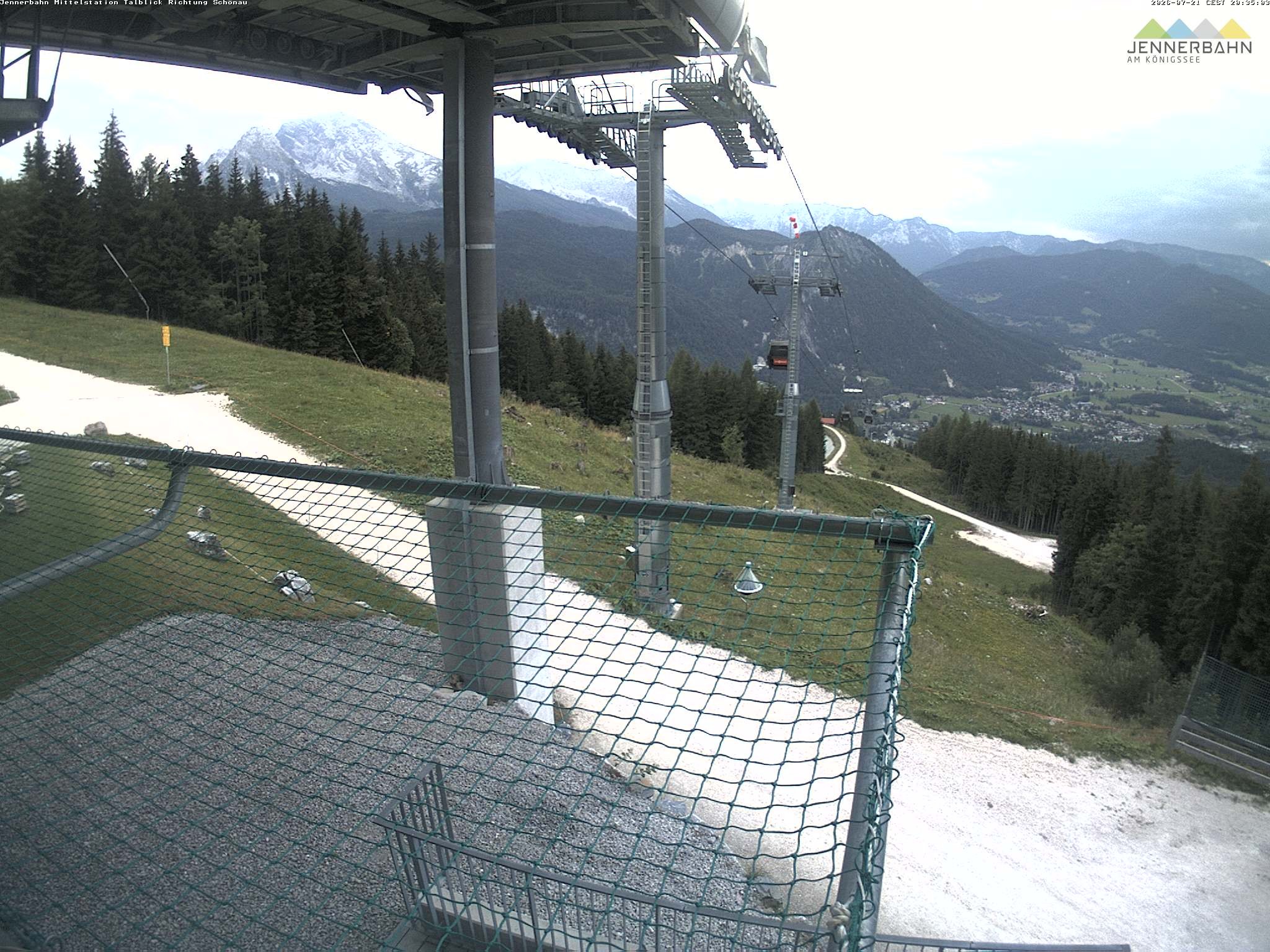 Archiv Foto Webcam Blick von der Mittelstation der Jennerbahn