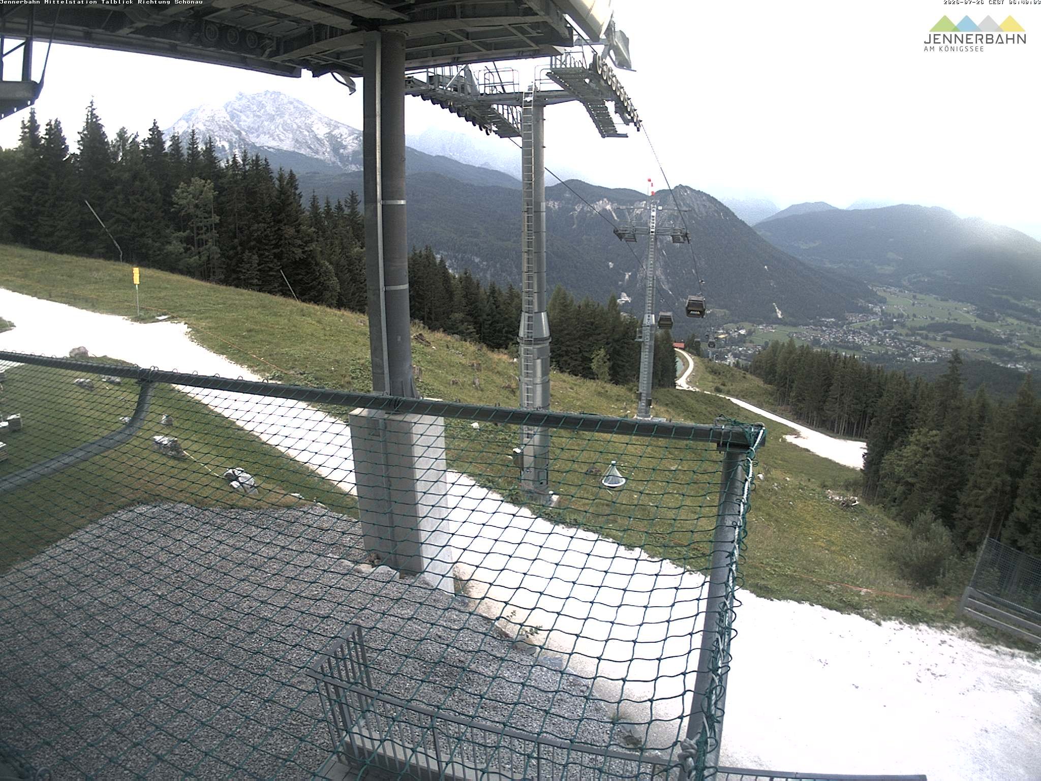 Archiv Foto Webcam Blick von der Mittelstation der Jennerbahn