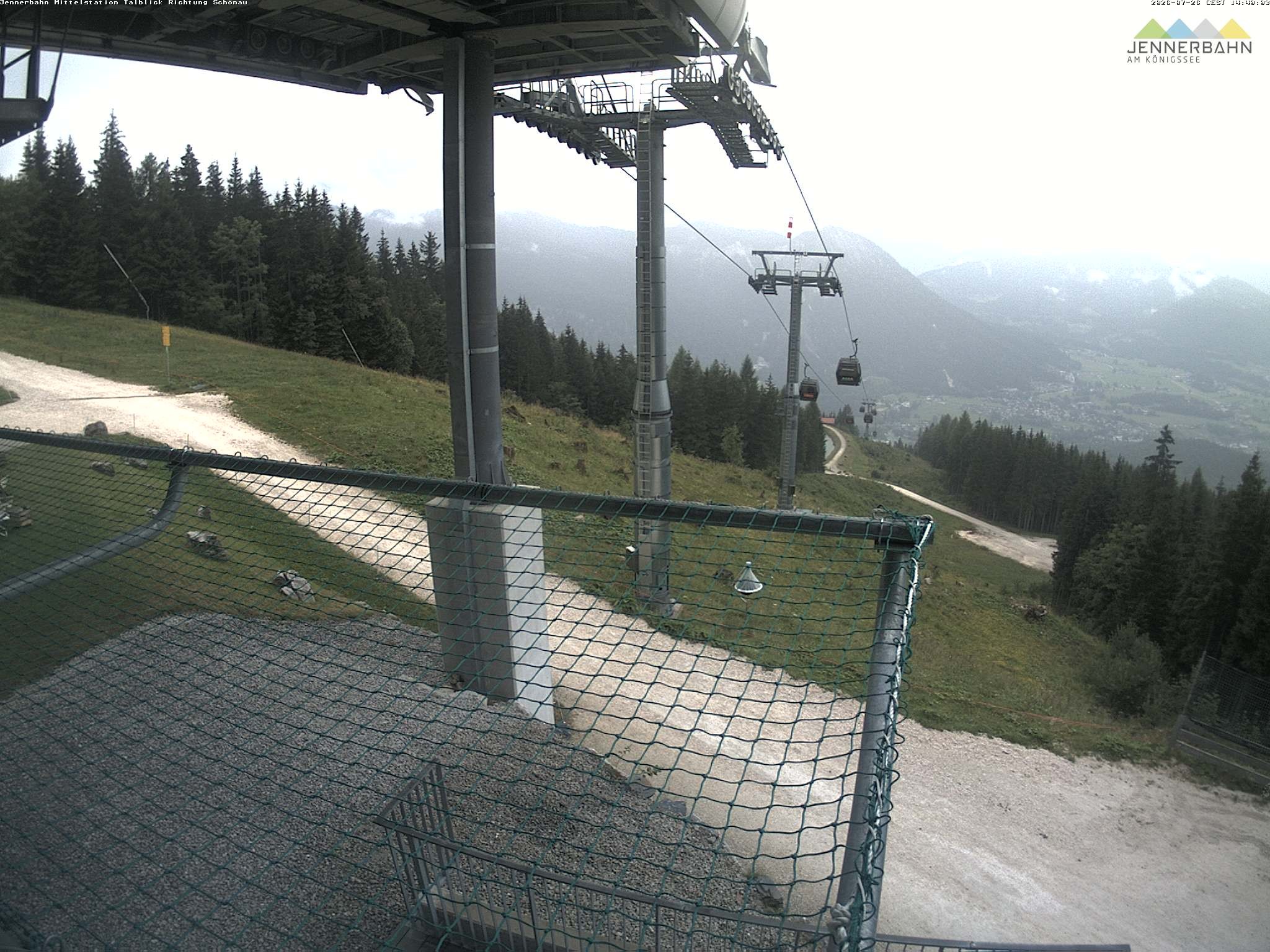 Archiv Foto Webcam Blick von der Mittelstation der Jennerbahn
