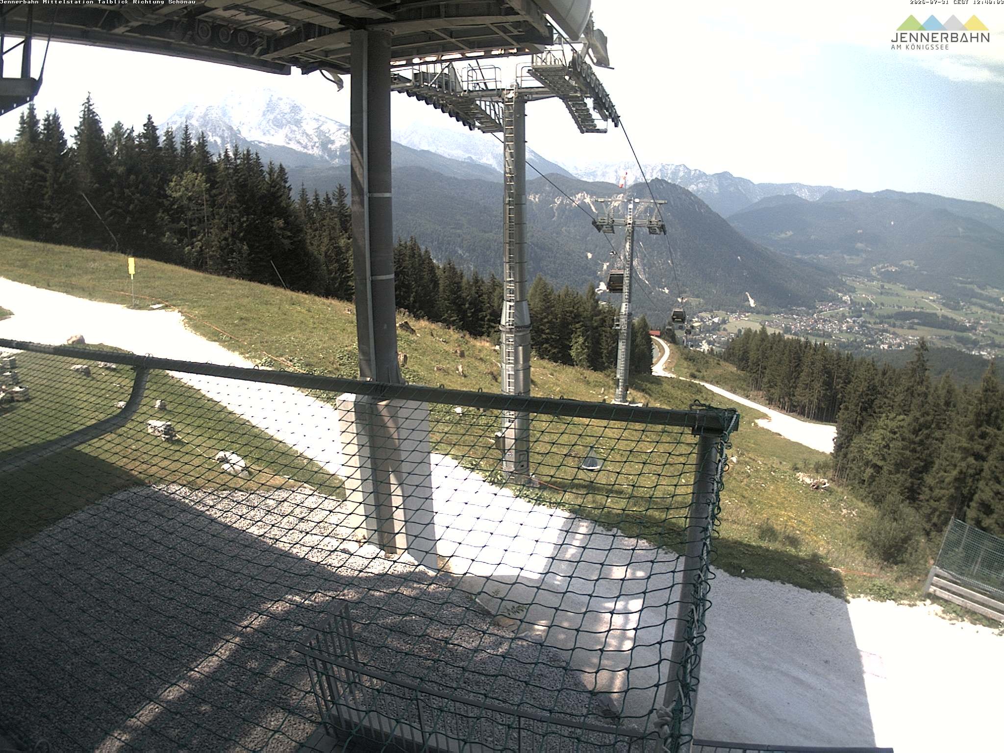 Archiv Foto Webcam Blick von der Mittelstation der Jennerbahn