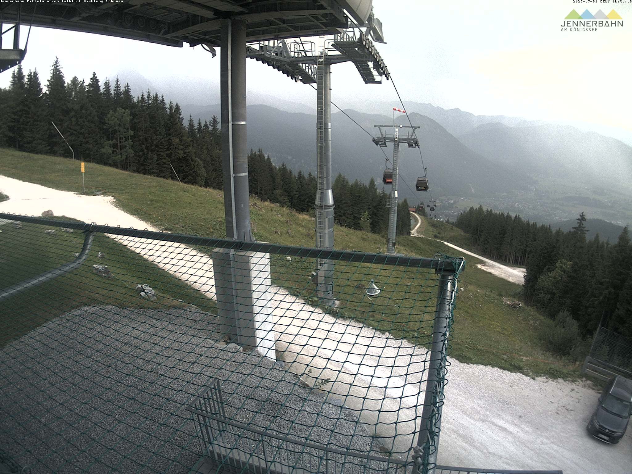 Archiv Foto Webcam Blick von der Mittelstation der Jennerbahn