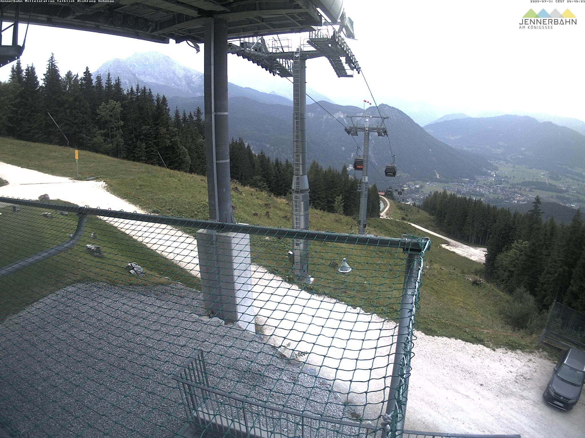 Archiv Foto Webcam Blick von der Mittelstation der Jennerbahn