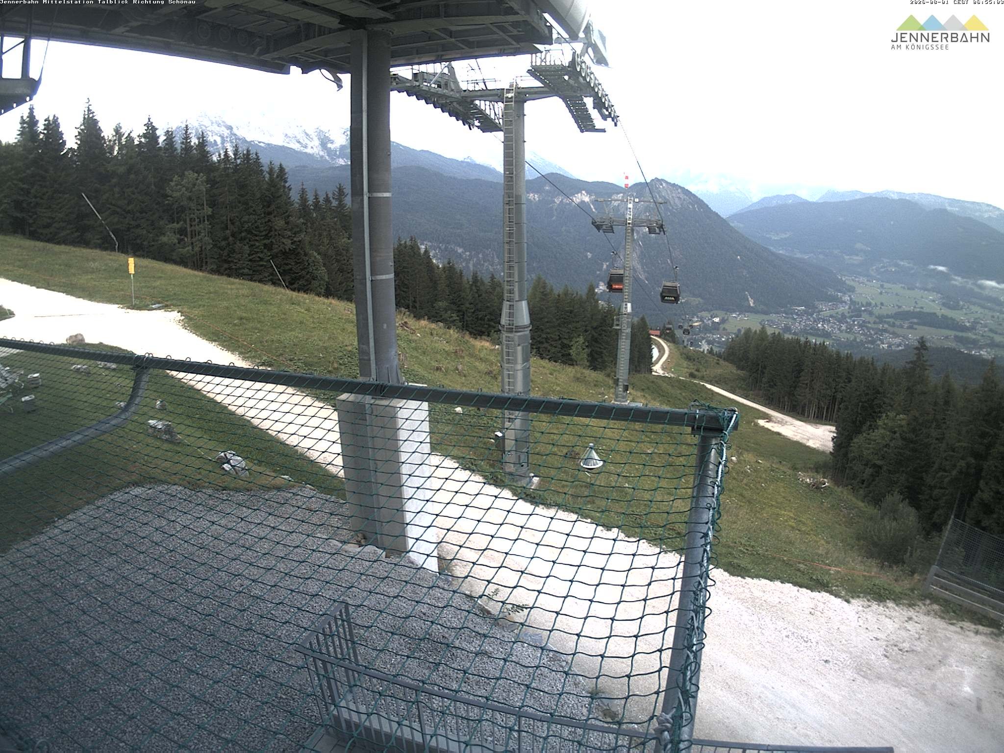 Archiv Foto Webcam Blick von der Mittelstation der Jennerbahn