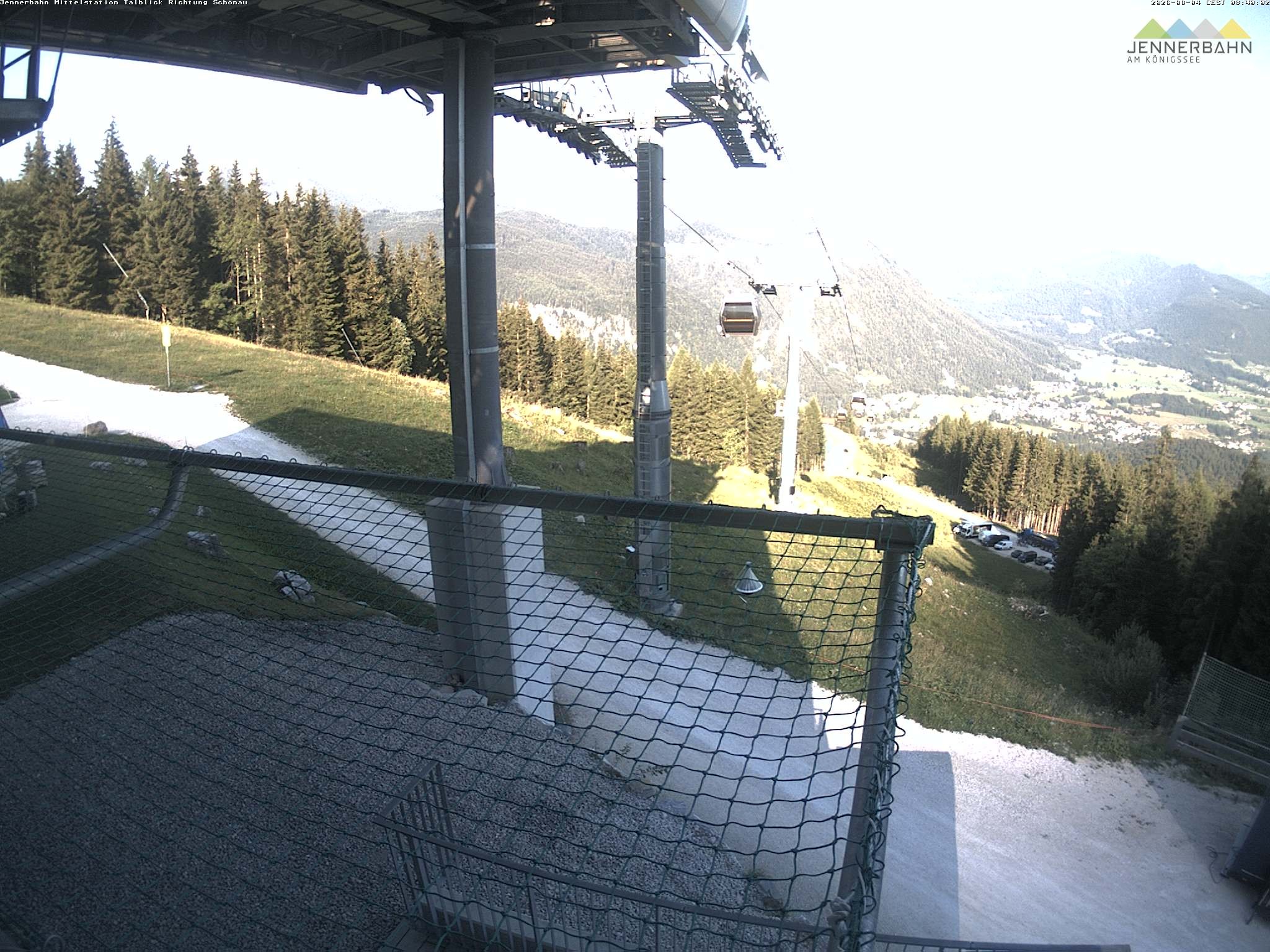 Archiv Foto Webcam Blick von der Mittelstation der Jennerbahn