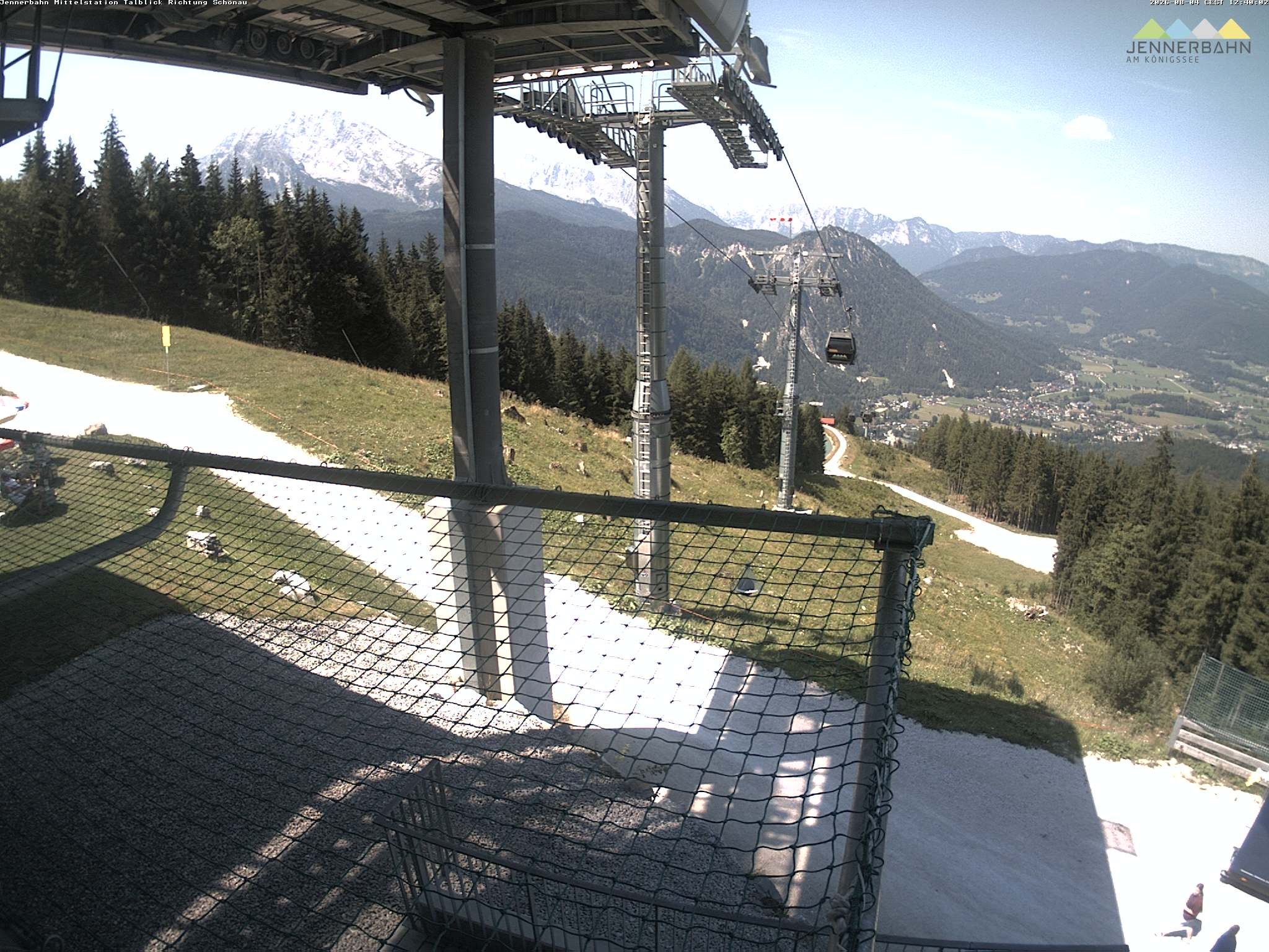 Archiv Foto Webcam Blick von der Mittelstation der Jennerbahn