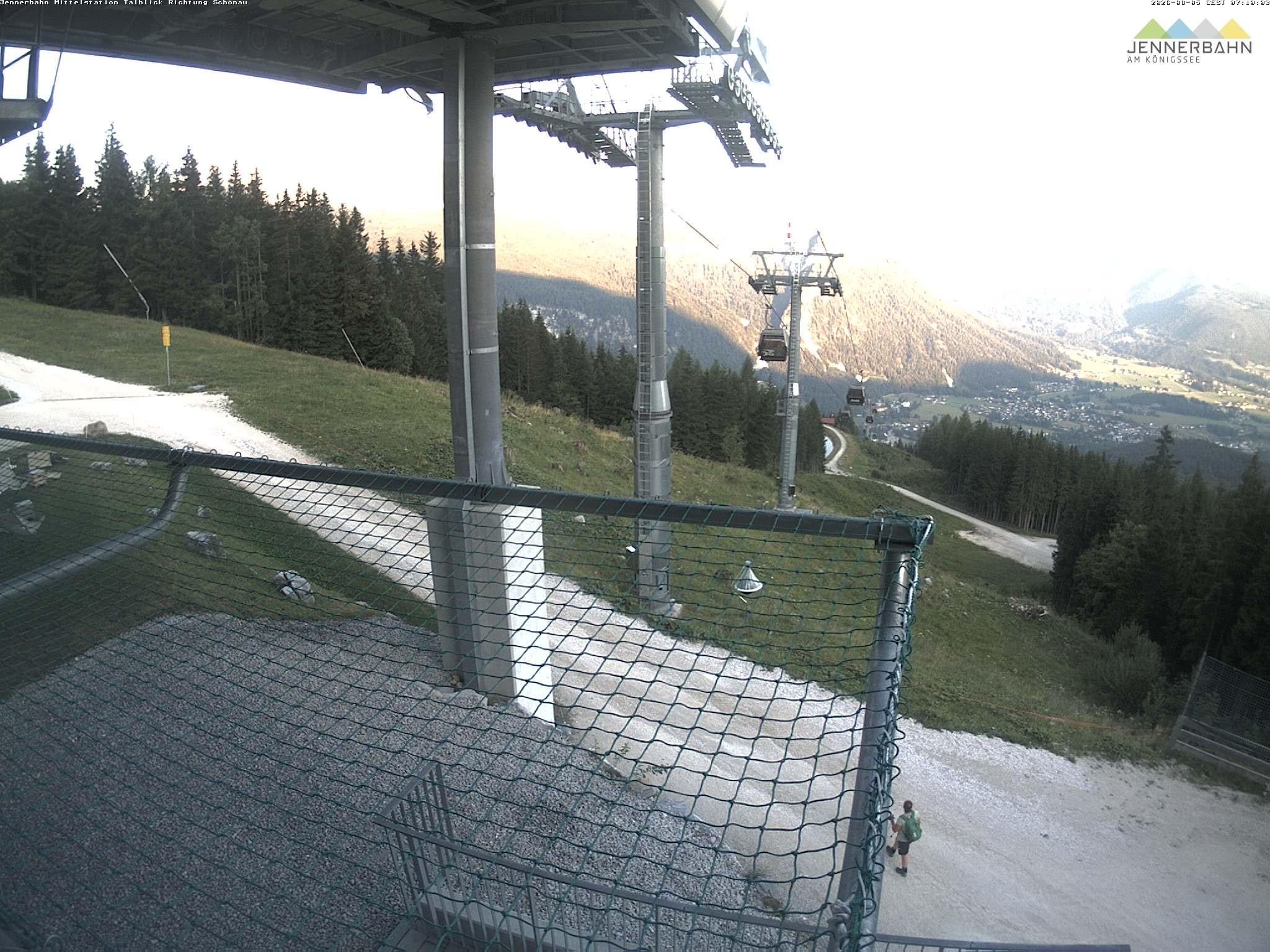 Archiv Foto Webcam Blick von der Mittelstation der Jennerbahn