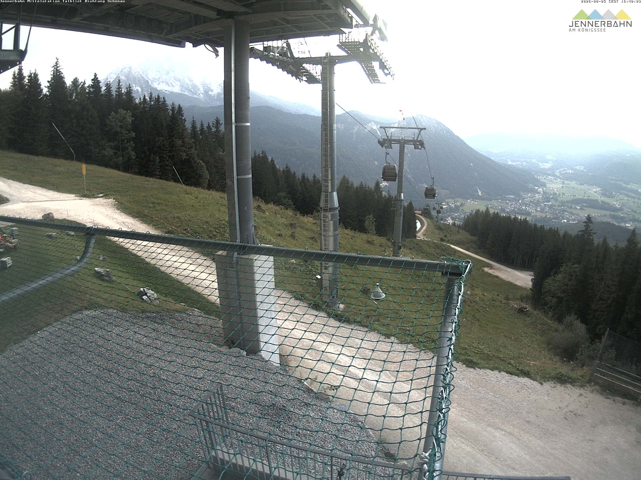 Archiv Foto Webcam Blick von der Mittelstation der Jennerbahn
