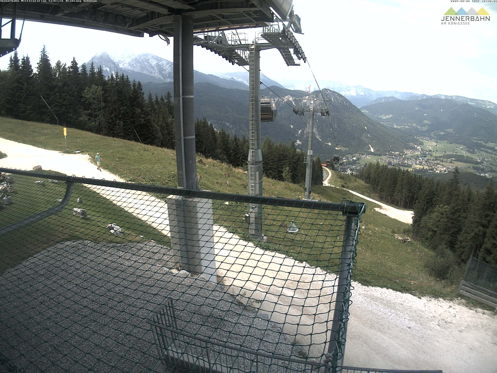Archiv Foto Webcam Blick von der Mittelstation der Jennerbahn