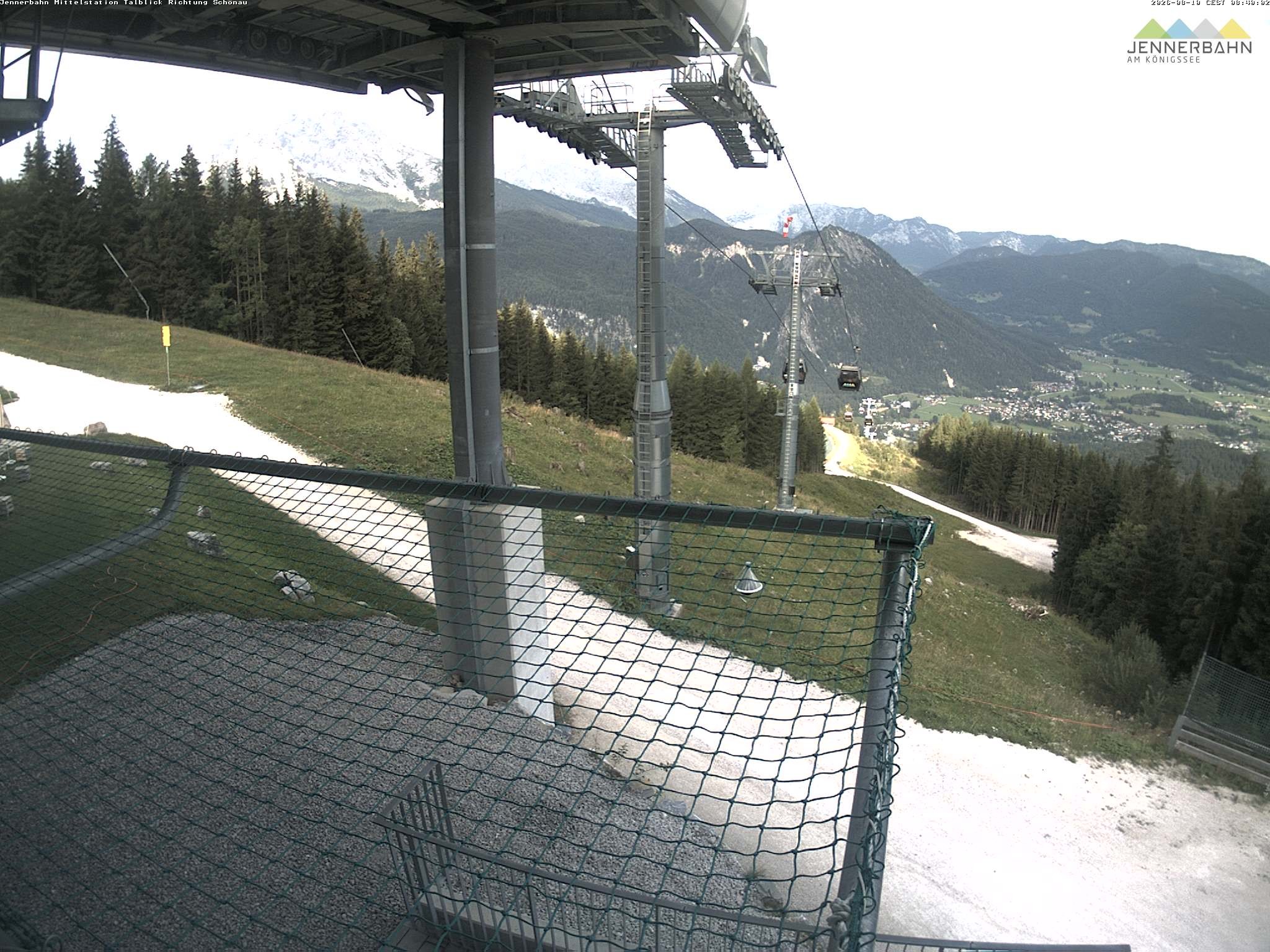 Archiv Foto Webcam Blick von der Mittelstation der Jennerbahn