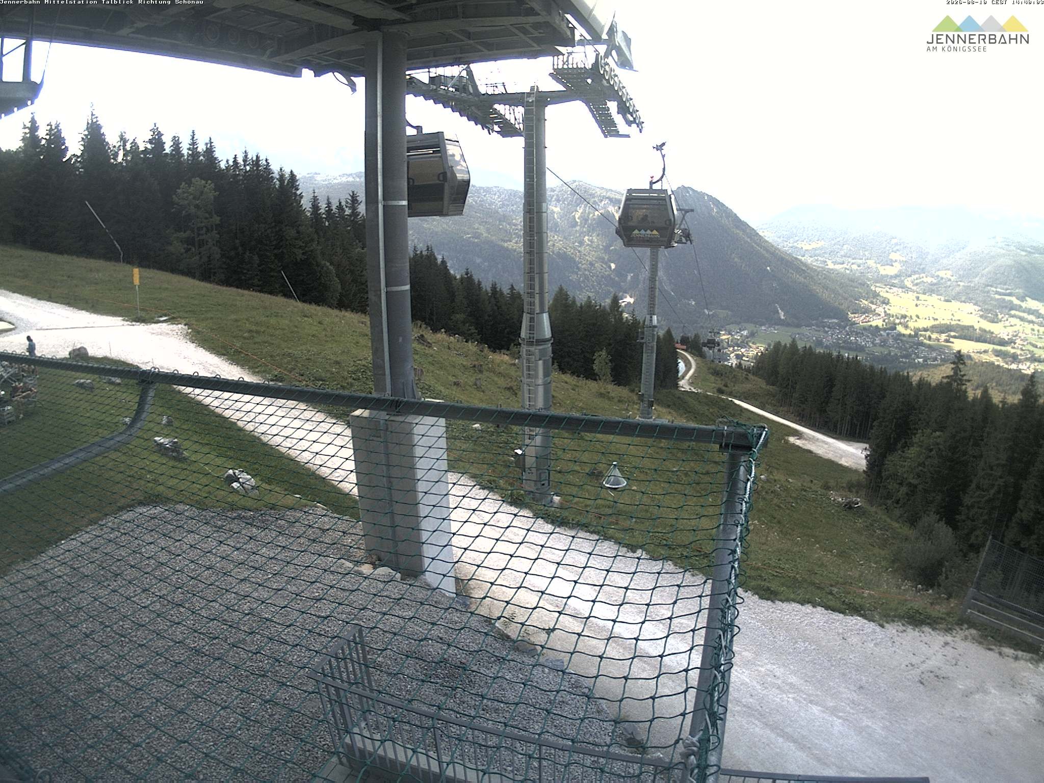 Archiv Foto Webcam Blick von der Mittelstation der Jennerbahn