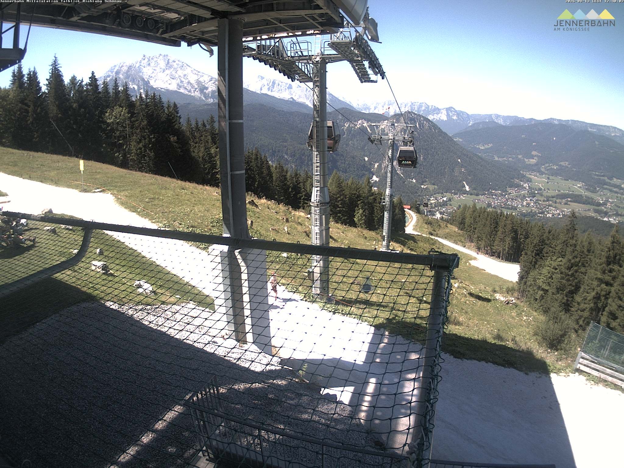Archiv Foto Webcam Blick von der Mittelstation der Jennerbahn