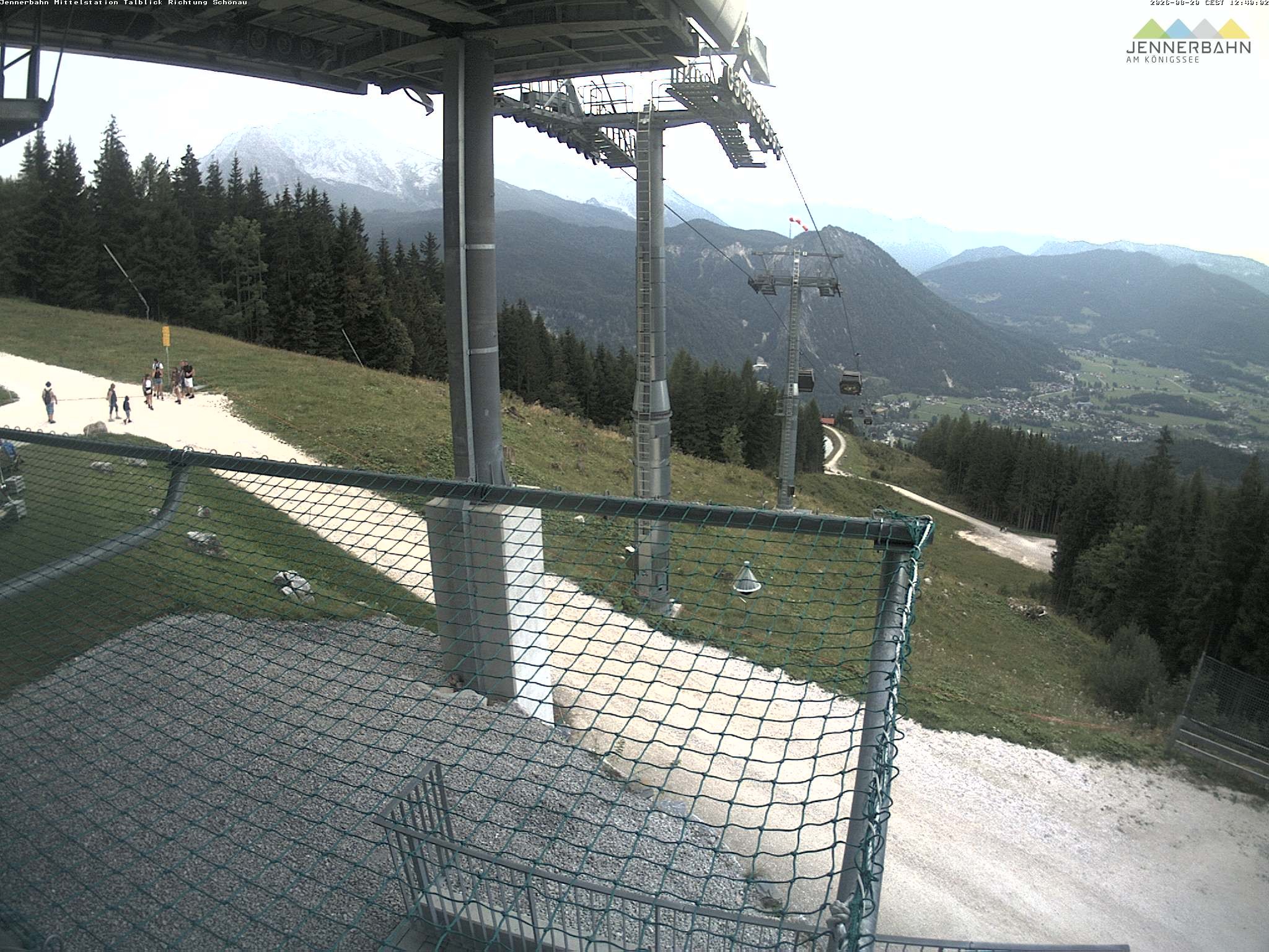 Archiv Foto Webcam Blick von der Mittelstation der Jennerbahn