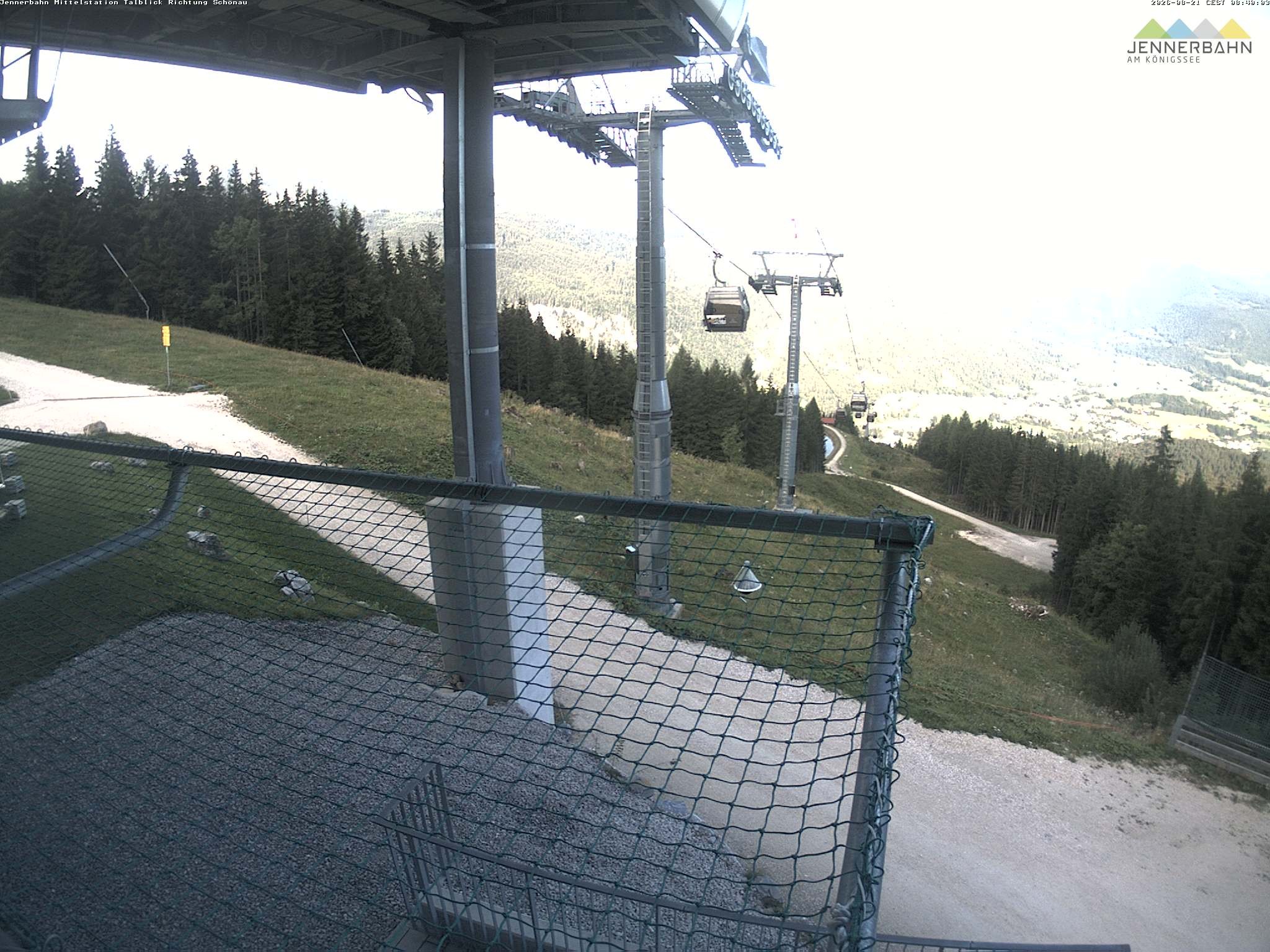 Archiv Foto Webcam Blick von der Mittelstation der Jennerbahn