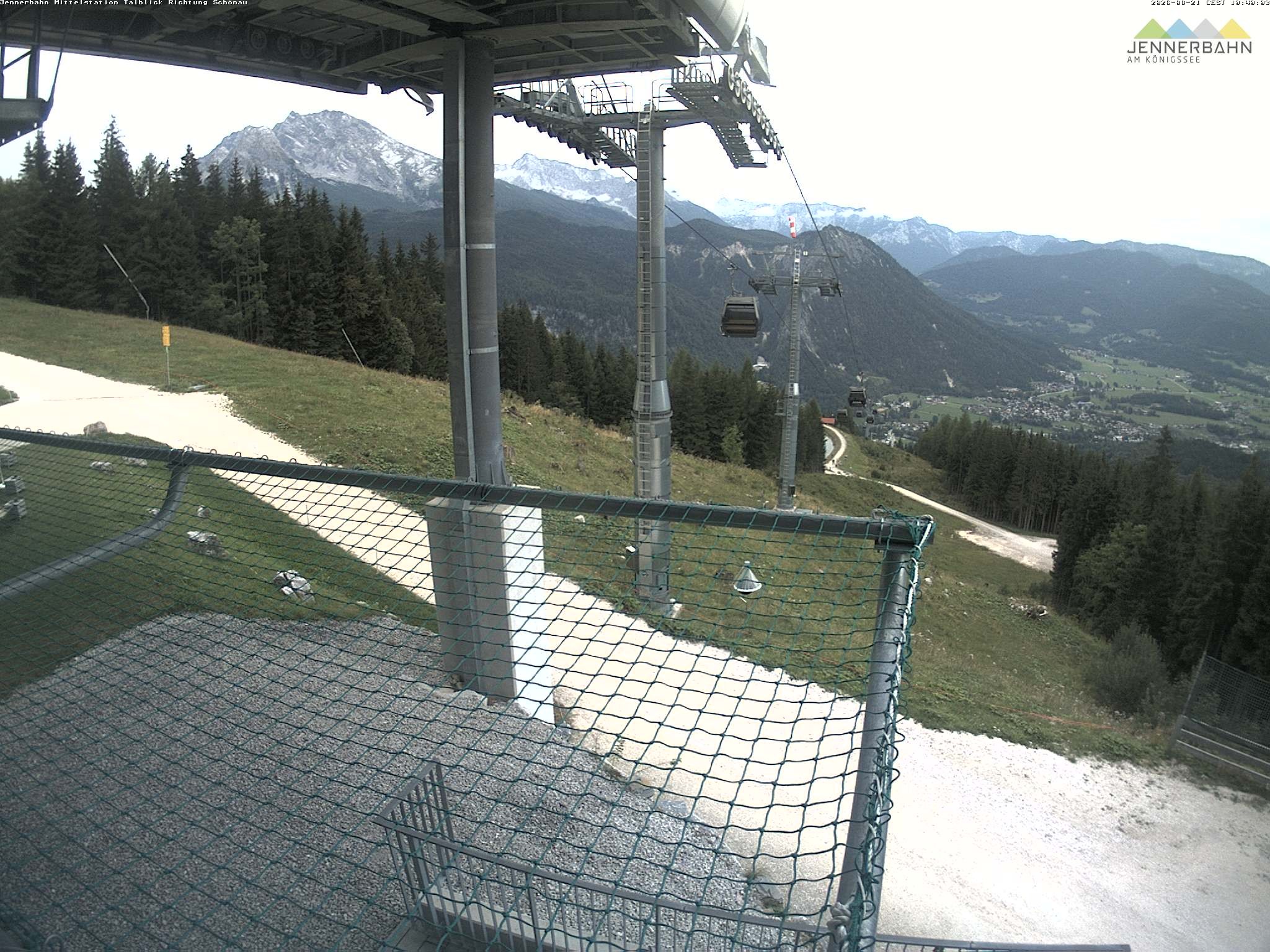 Archiv Foto Webcam Blick von der Mittelstation der Jennerbahn