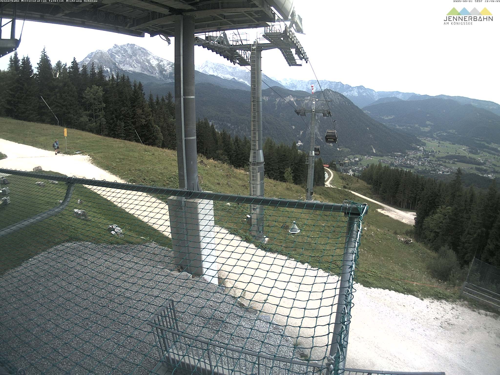 Archiv Foto Webcam Blick von der Mittelstation der Jennerbahn