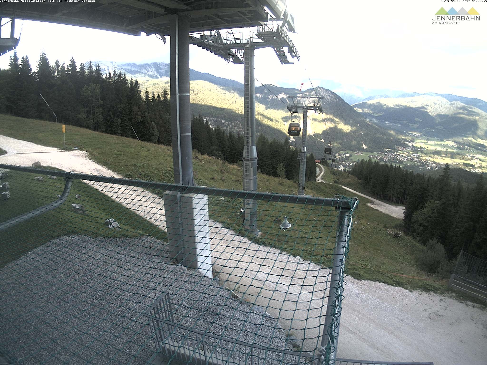 Archiv Foto Webcam Blick von der Mittelstation der Jennerbahn