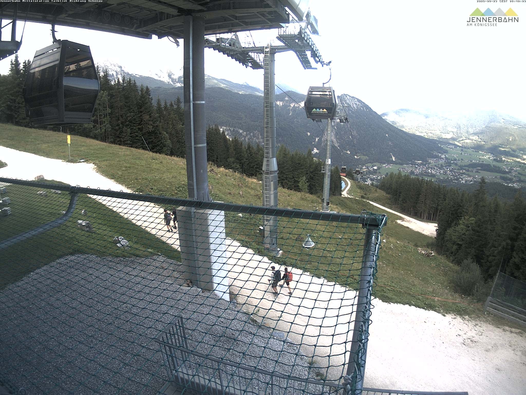 Archiv Foto Webcam Blick von der Mittelstation der Jennerbahn