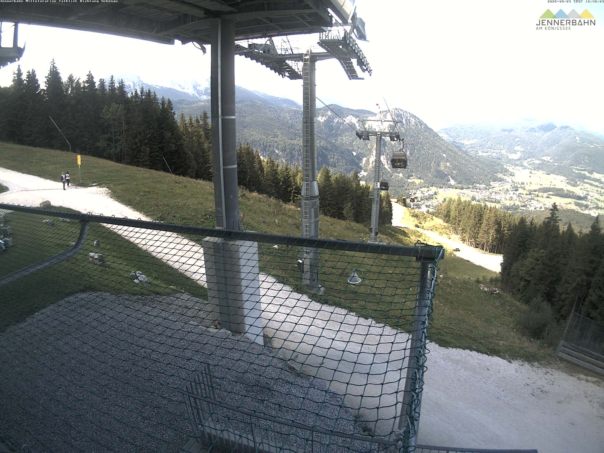 Archiv Foto Webcam Blick von der Mittelstation der Jennerbahn