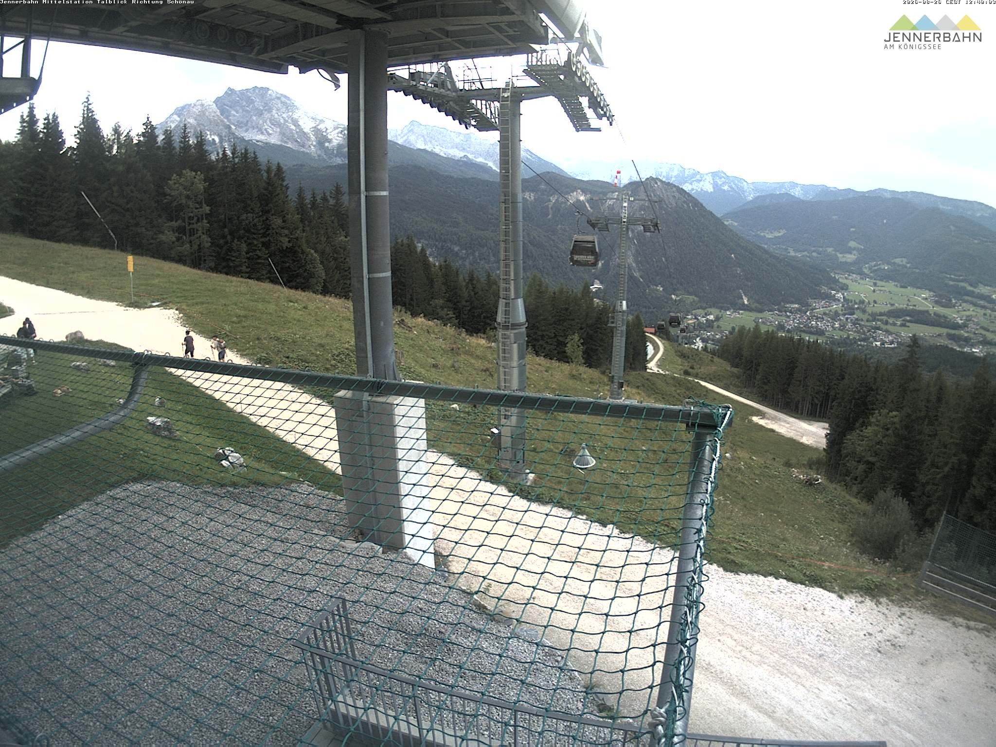 Archiv Foto Webcam Blick von der Mittelstation der Jennerbahn