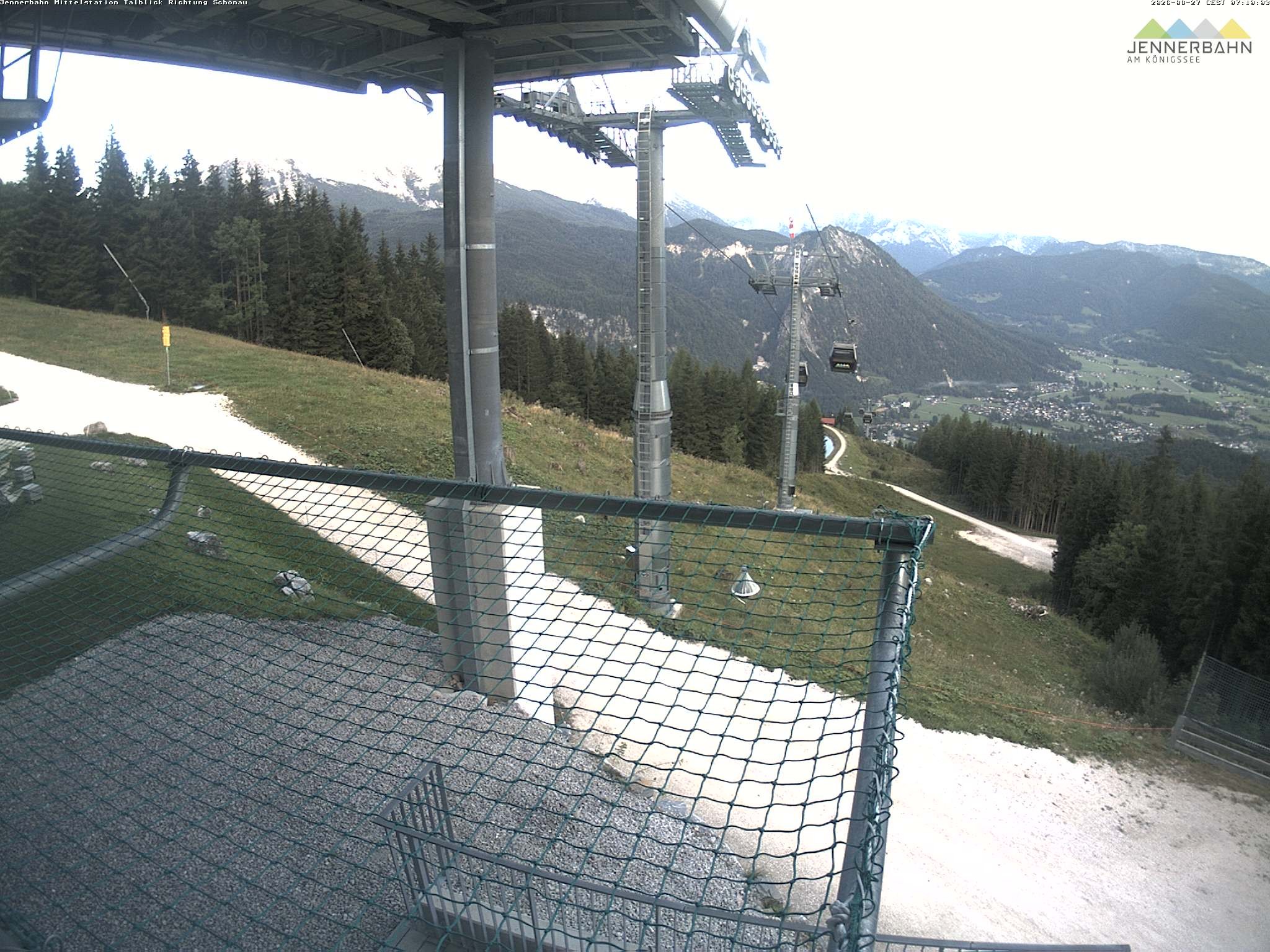 Archiv Foto Webcam Blick von der Mittelstation der Jennerbahn