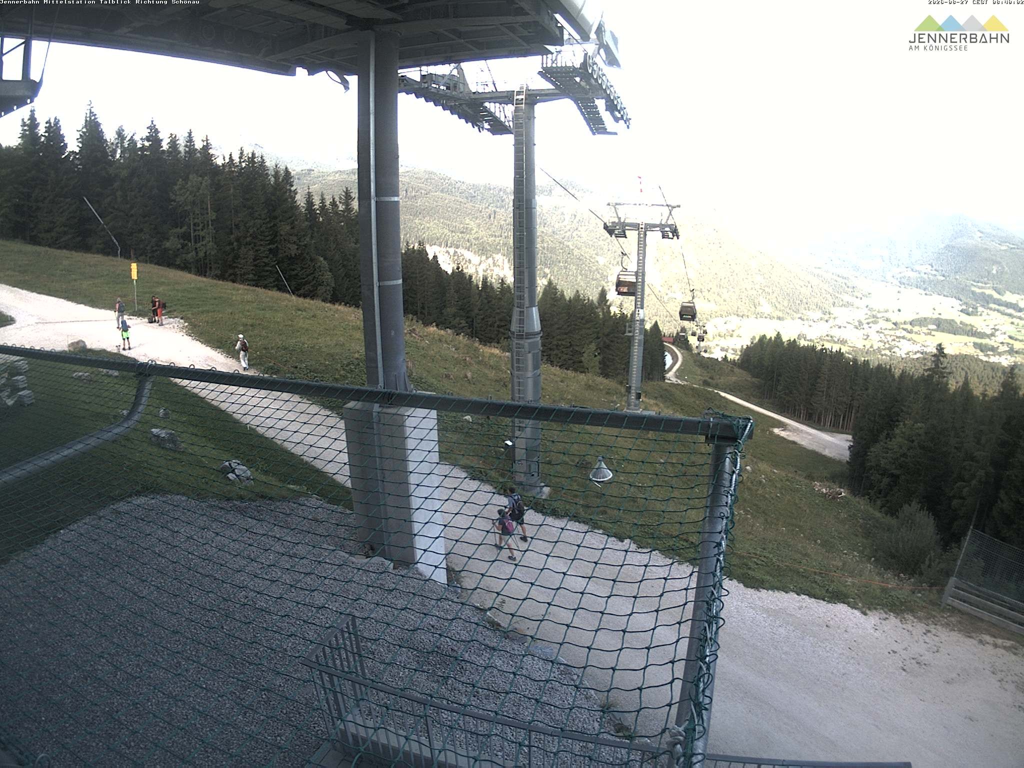 Archiv Foto Webcam Blick von der Mittelstation der Jennerbahn