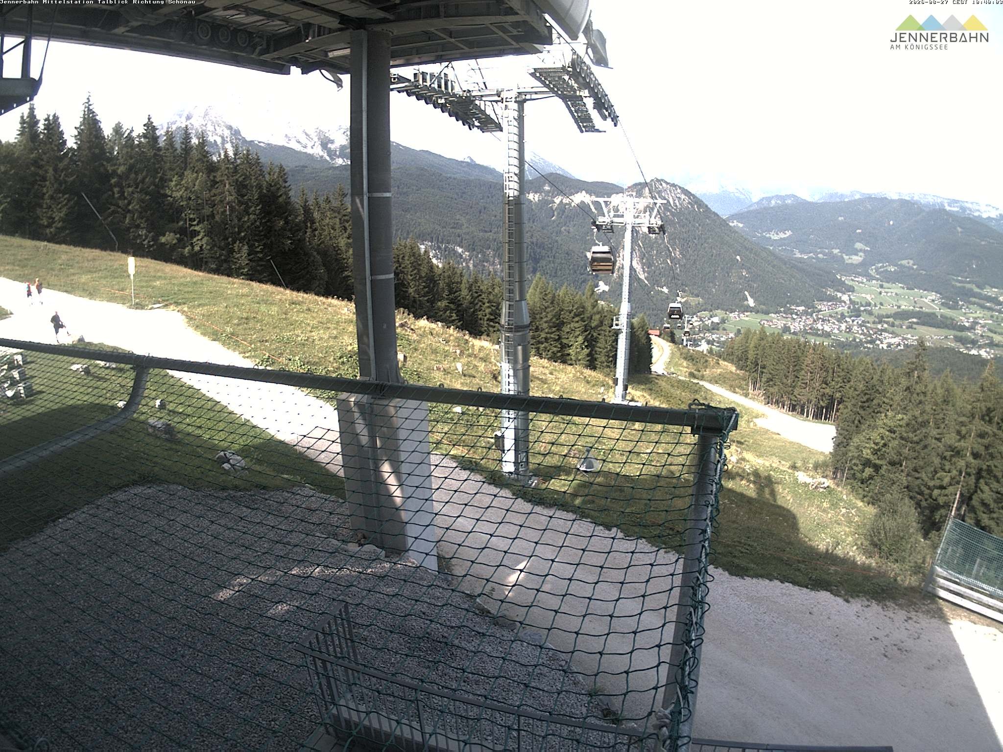 Archiv Foto Webcam Blick von der Mittelstation der Jennerbahn