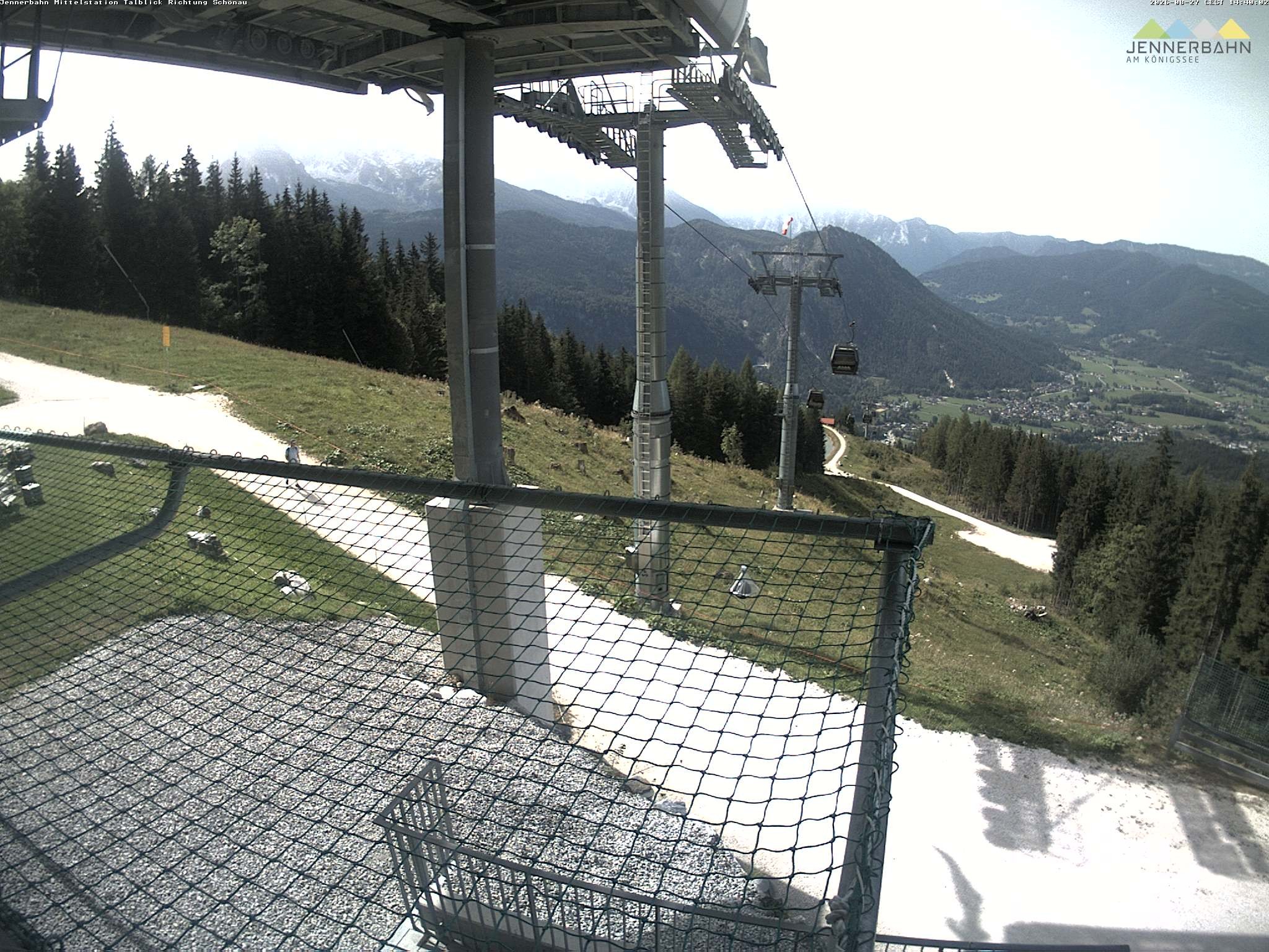 Archiv Foto Webcam Blick von der Mittelstation der Jennerbahn