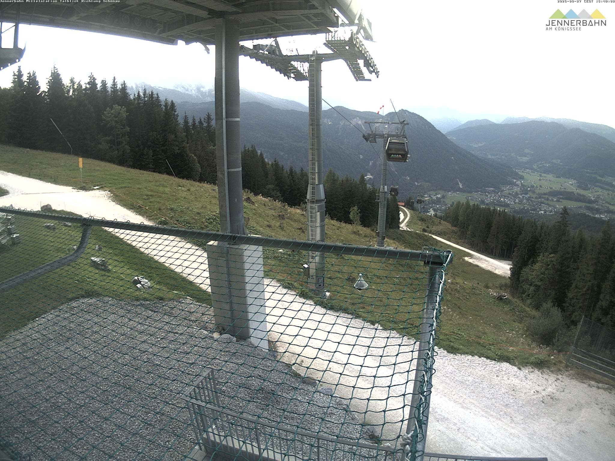 Archiv Foto Webcam Blick von der Mittelstation der Jennerbahn