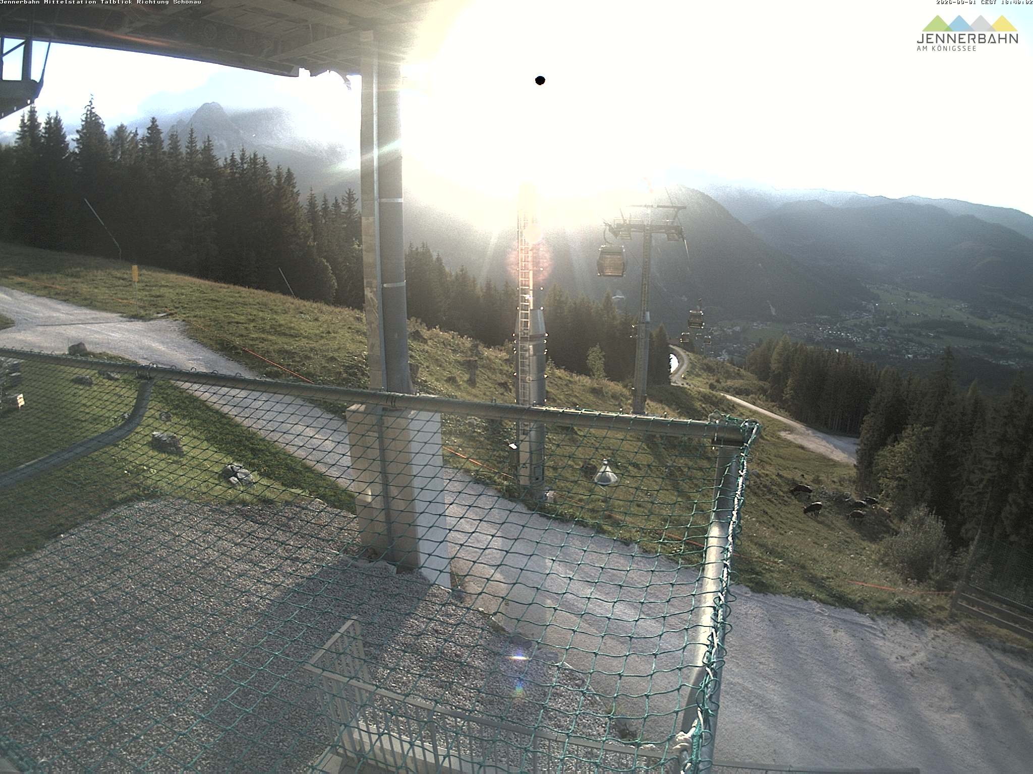 Archiv Foto Webcam Blick von der Mittelstation der Jennerbahn
