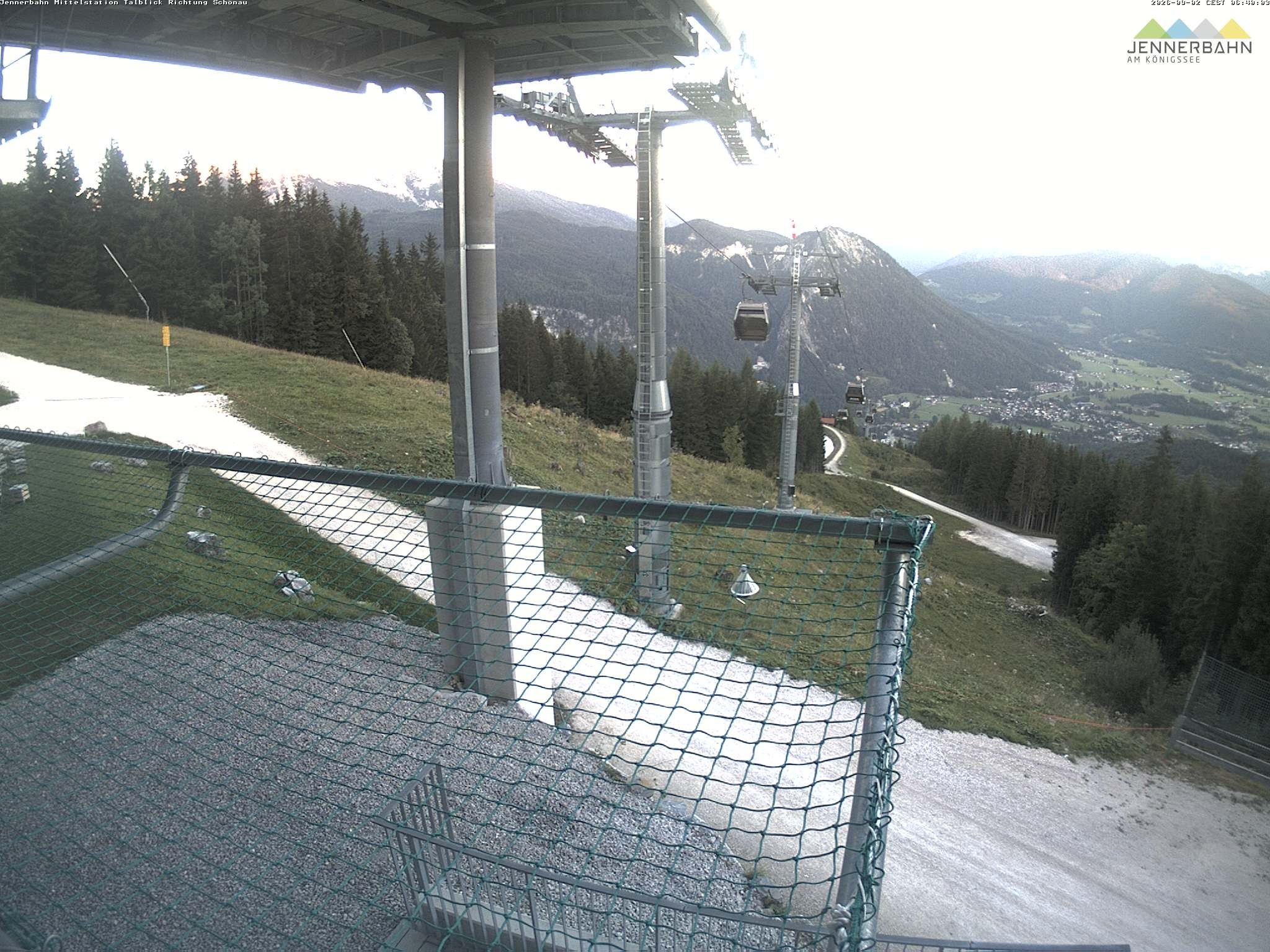 Archiv Foto Webcam Blick von der Mittelstation der Jennerbahn