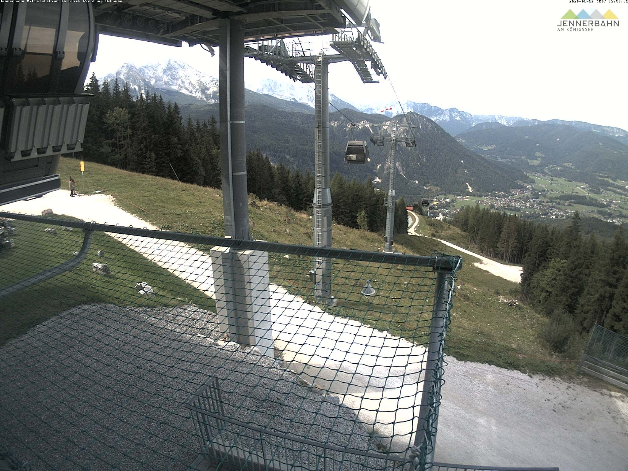 Archiv Foto Webcam Blick von der Mittelstation der Jennerbahn