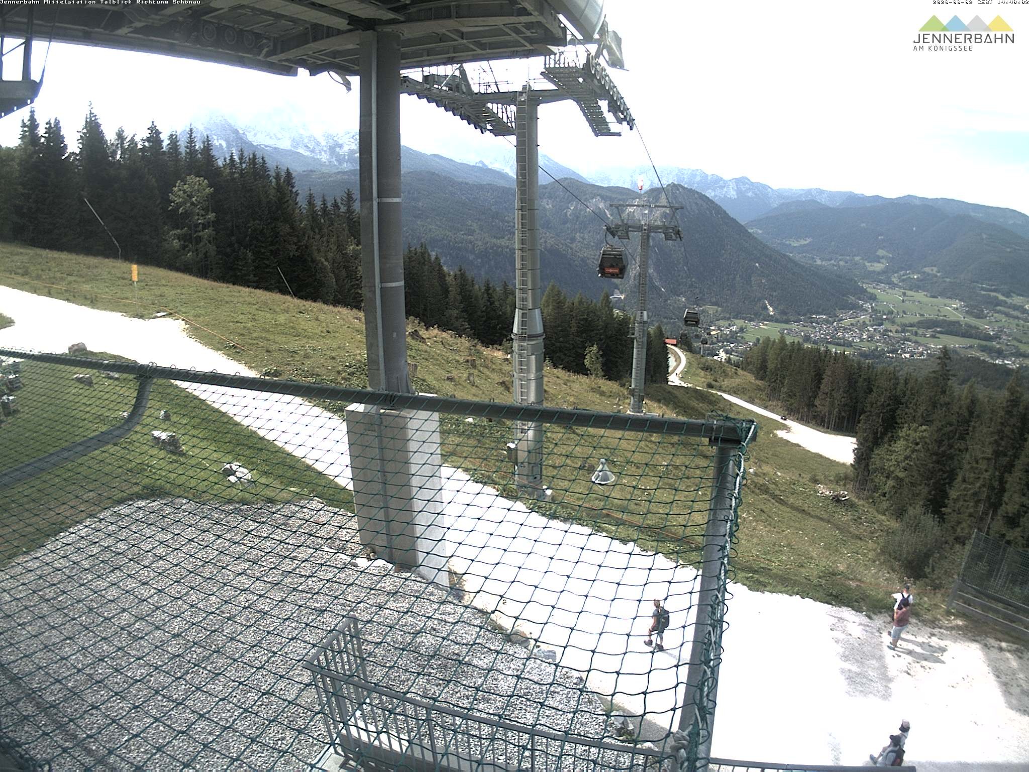 Archiv Foto Webcam Blick von der Mittelstation der Jennerbahn