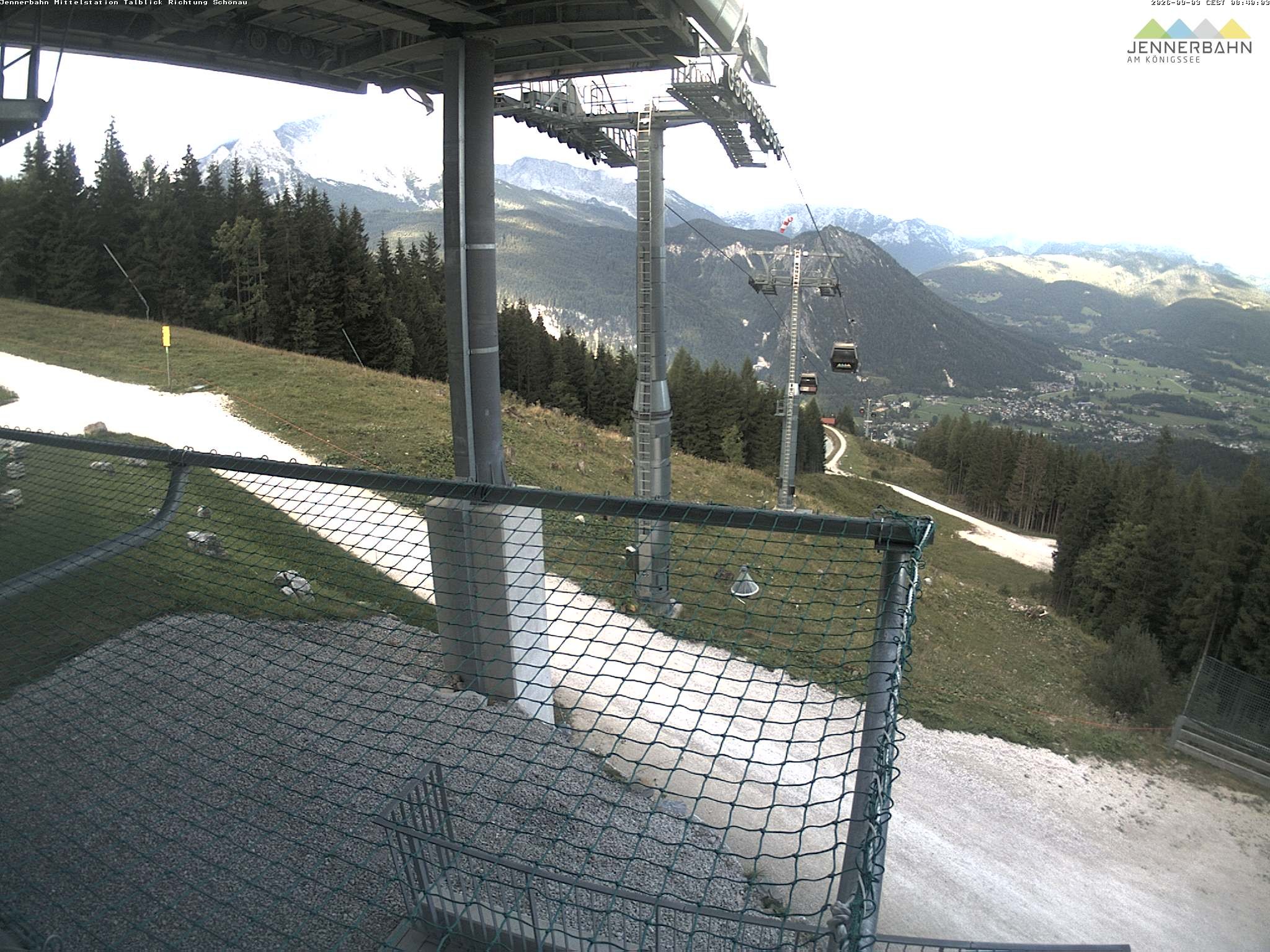 Archiv Foto Webcam Blick von der Mittelstation der Jennerbahn
