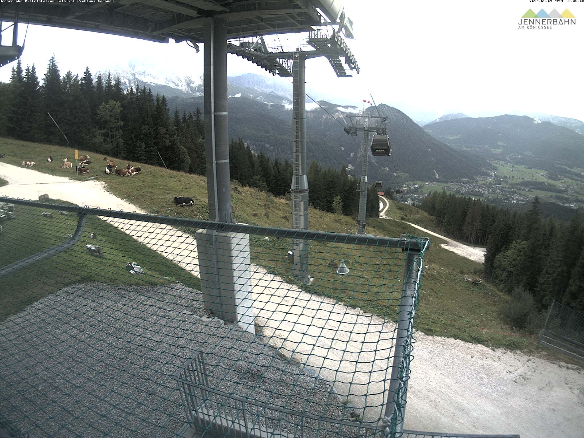 Archiv Foto Webcam Blick von der Mittelstation der Jennerbahn