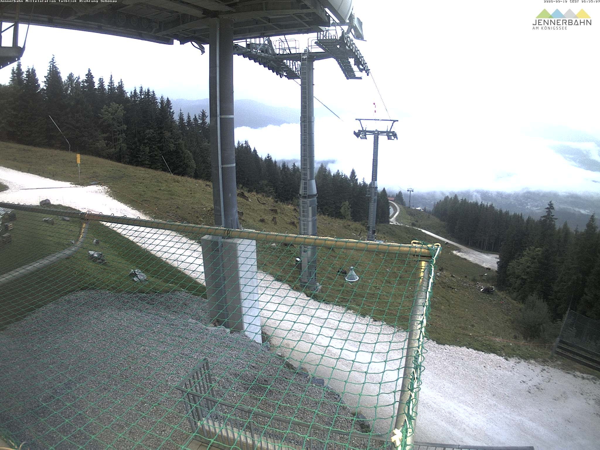 Archiv Foto Webcam Blick von der Mittelstation der Jennerbahn