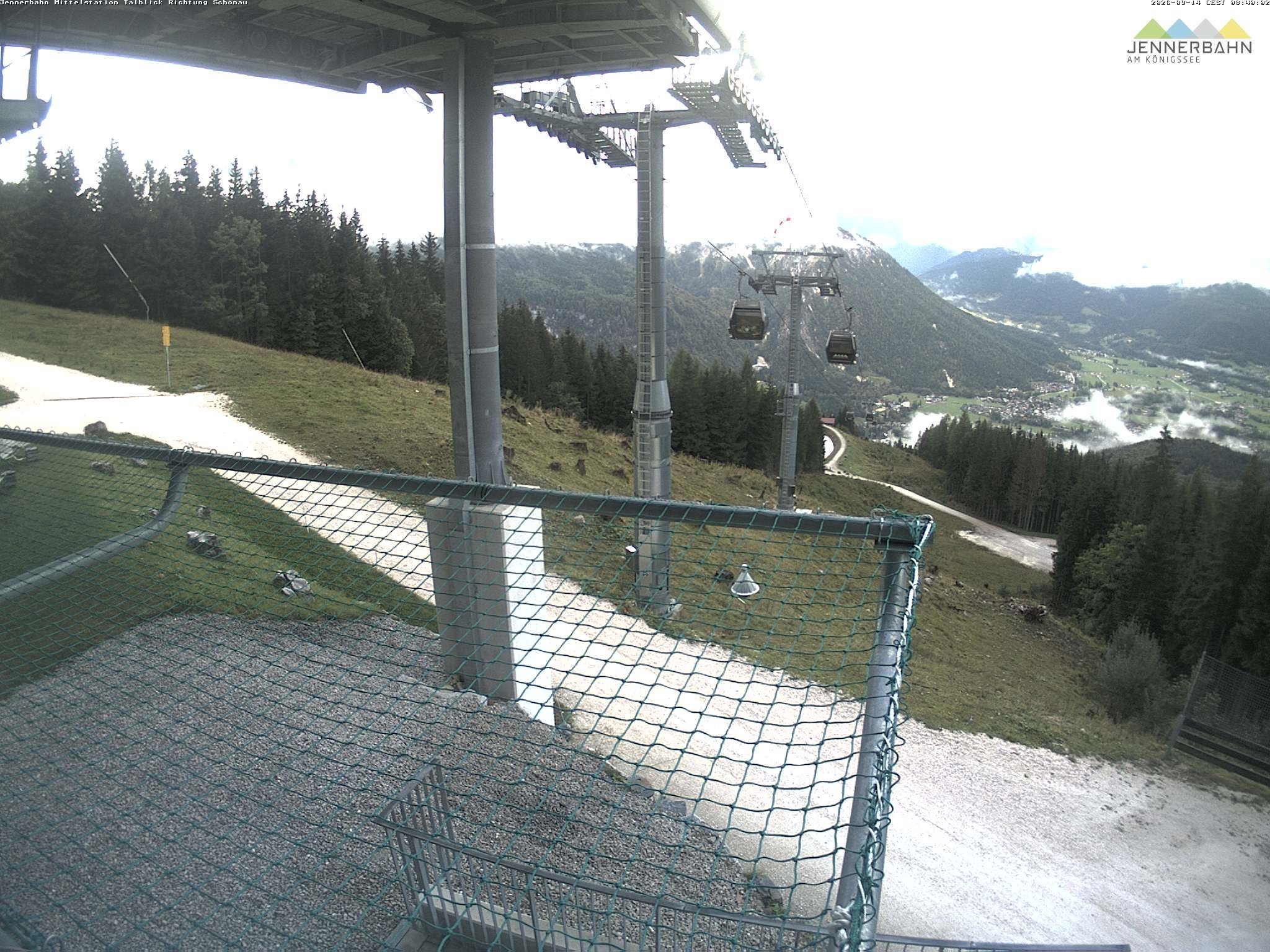 Archiv Foto Webcam Blick von der Mittelstation der Jennerbahn