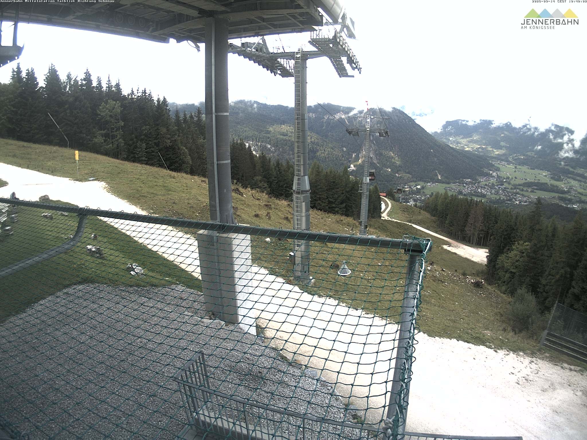 Archiv Foto Webcam Blick von der Mittelstation der Jennerbahn