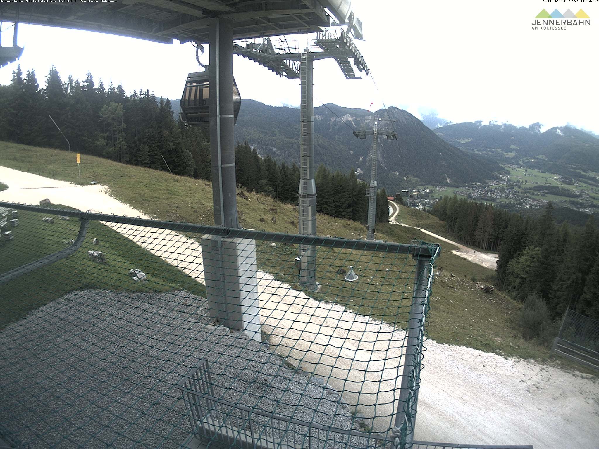 Archiv Foto Webcam Blick von der Mittelstation der Jennerbahn