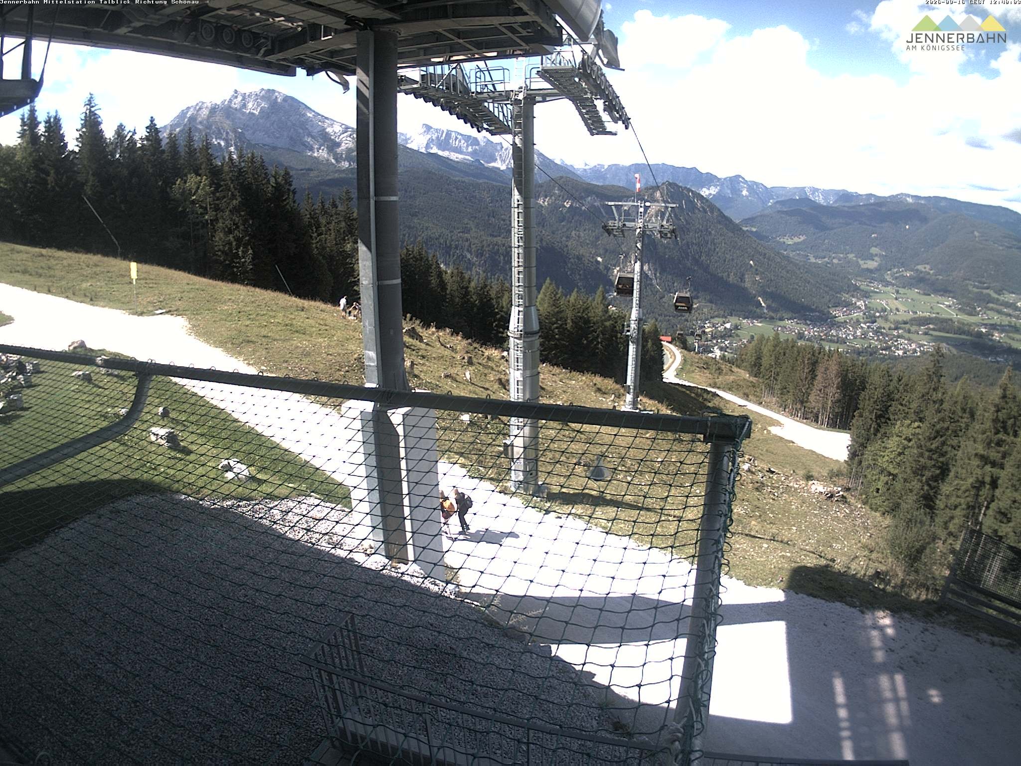 Archiv Foto Webcam Blick von der Mittelstation der Jennerbahn