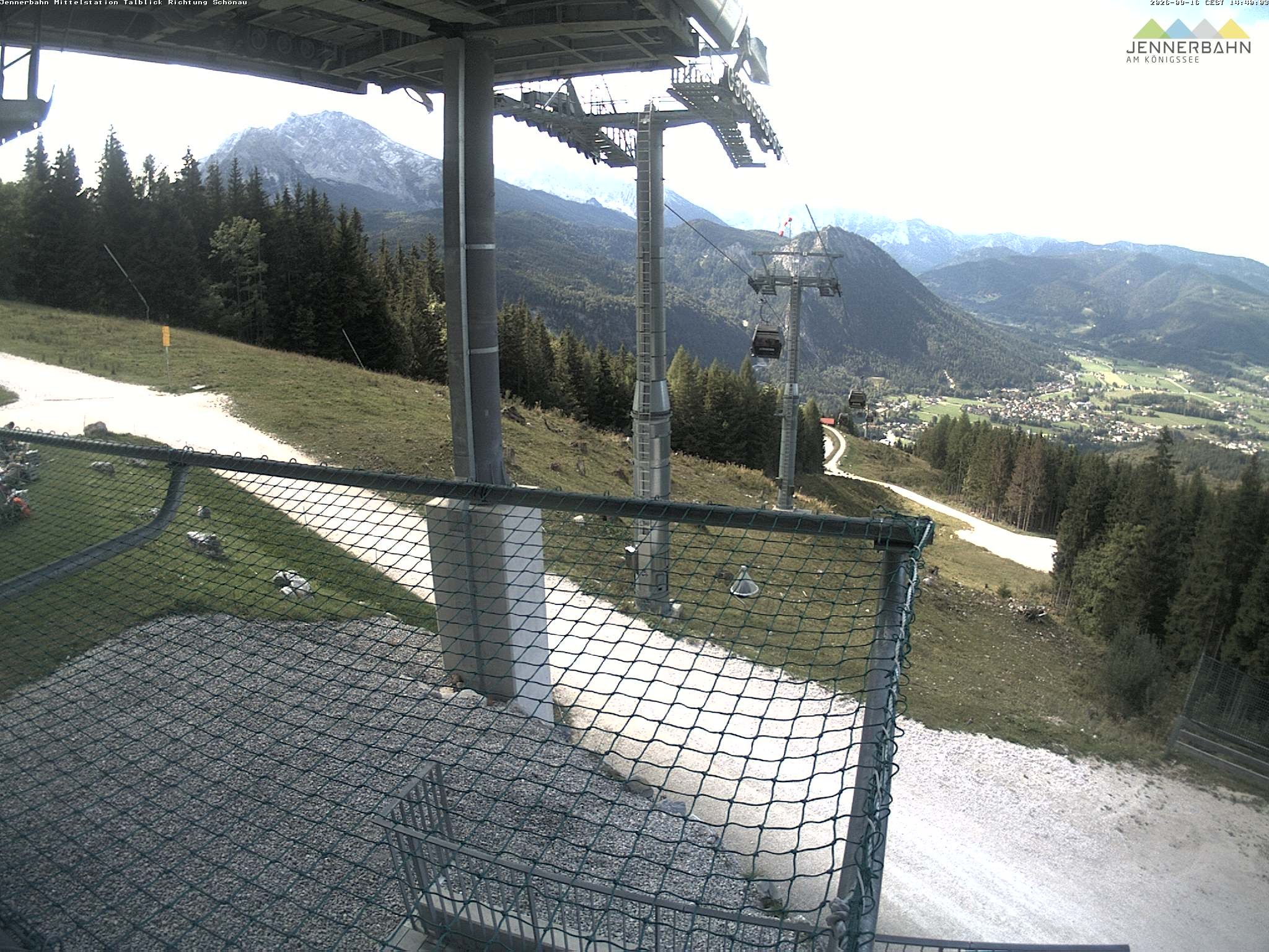 Archiv Foto Webcam Blick von der Mittelstation der Jennerbahn