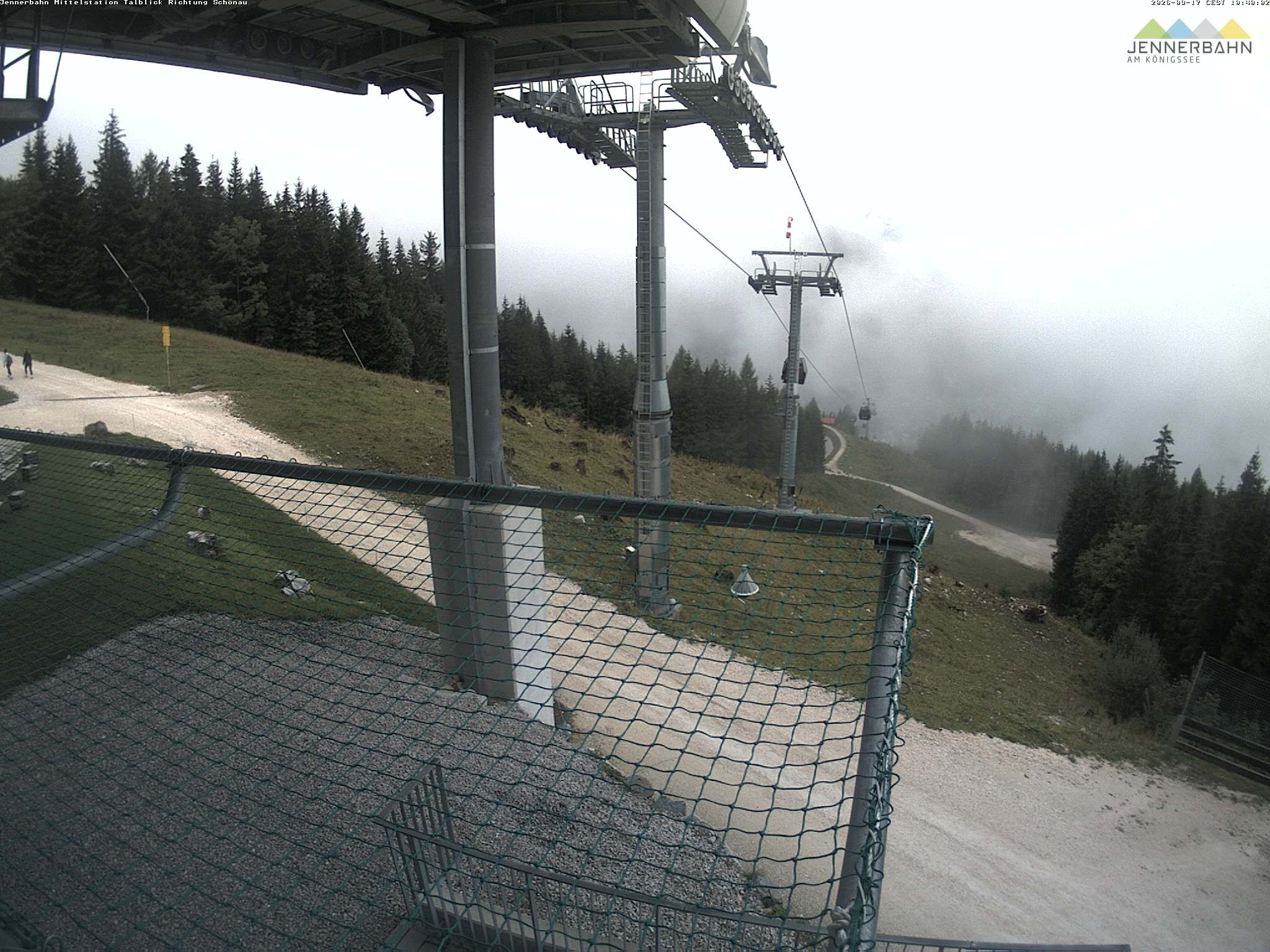 Archiv Foto Webcam Blick von der Mittelstation der Jennerbahn