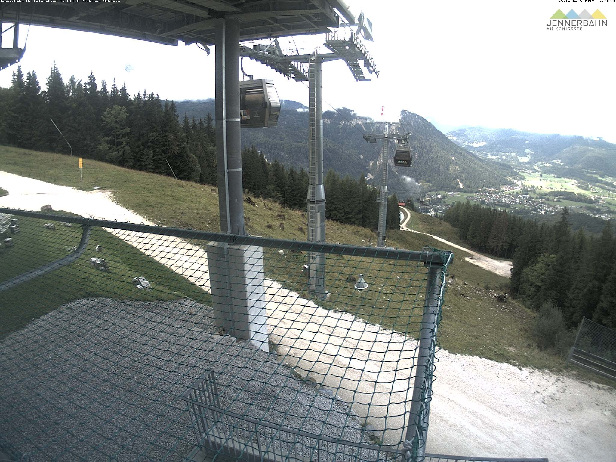 Archiv Foto Webcam Blick von der Mittelstation der Jennerbahn