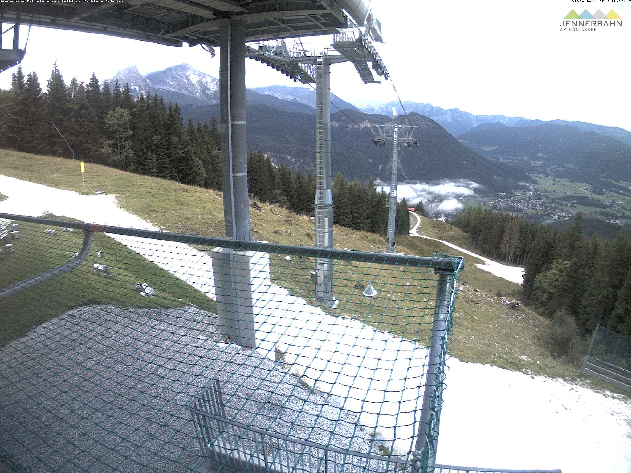 Archiv Foto Webcam Blick von der Mittelstation der Jennerbahn