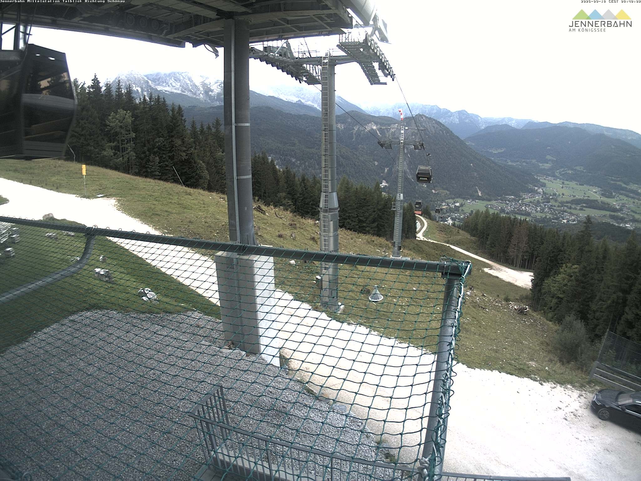 Archiv Foto Webcam Blick von der Mittelstation der Jennerbahn