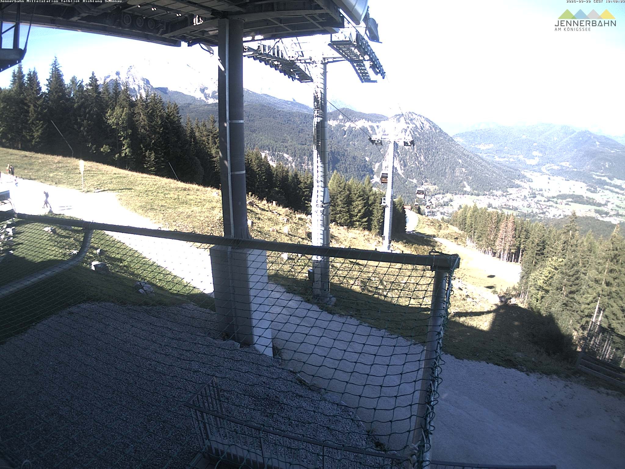 Archiv Foto Webcam Blick von der Mittelstation der Jennerbahn