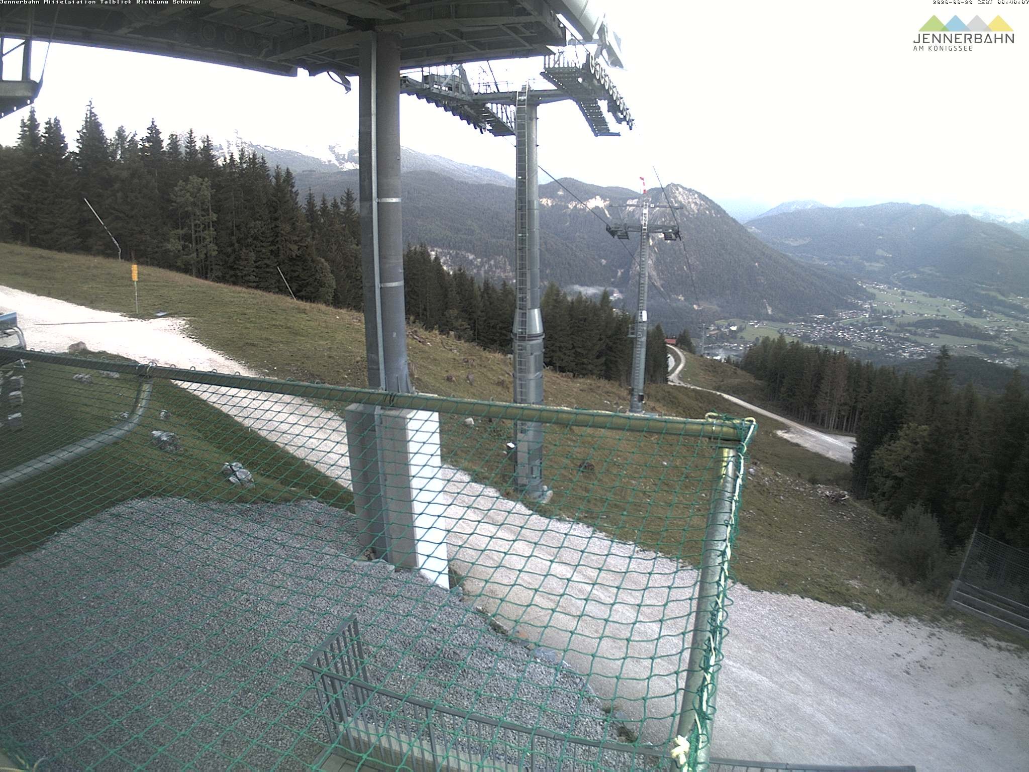 Archiv Foto Webcam Blick von der Mittelstation der Jennerbahn